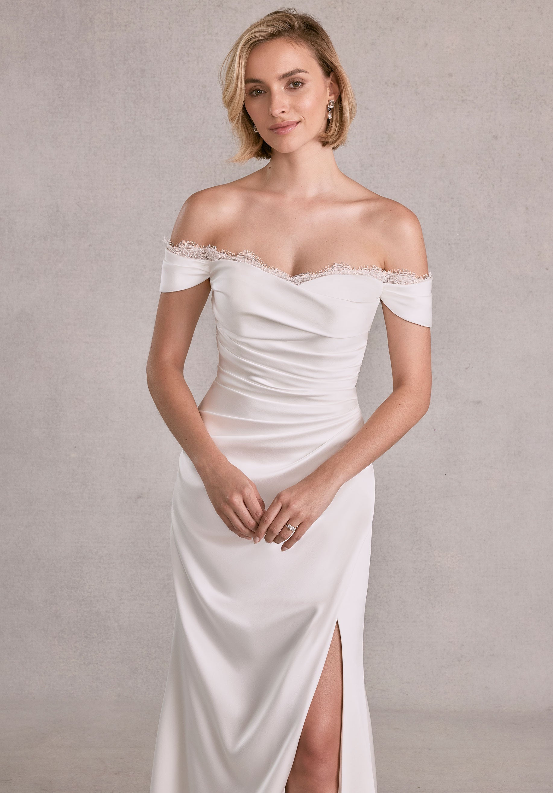 morilee-saylor-brautkleid-fit-flare-satin-off-shoulder image 2