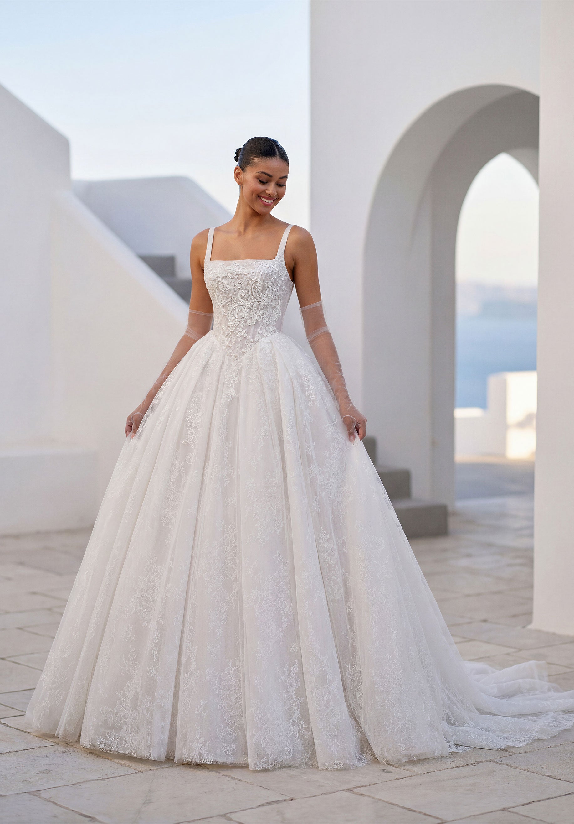 morilee-talis-brautkleid-ballgown-mit-chantilly-spitze image 1