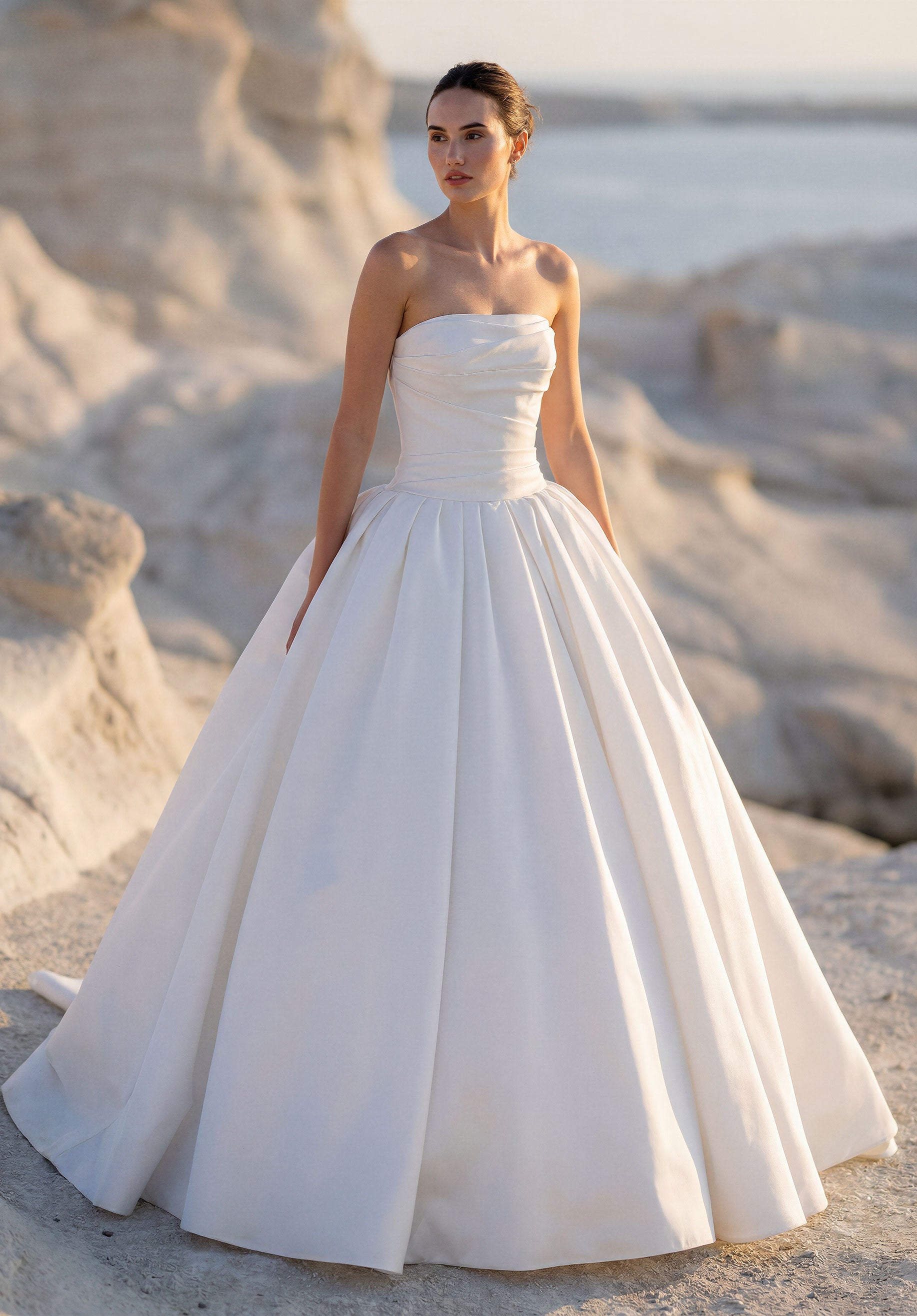 morilee-tesora-brautkleid-tr-gerloses-faille-ballkleid-mit-dropped-waist image 1