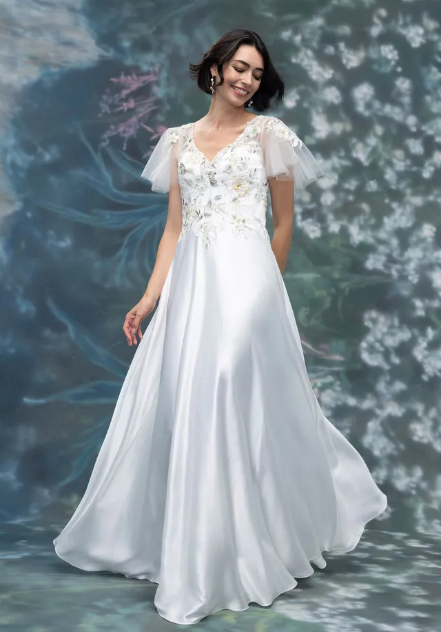 morilee-abendkleid-a-linie-satin-mit-bl-tenstickerei image 1