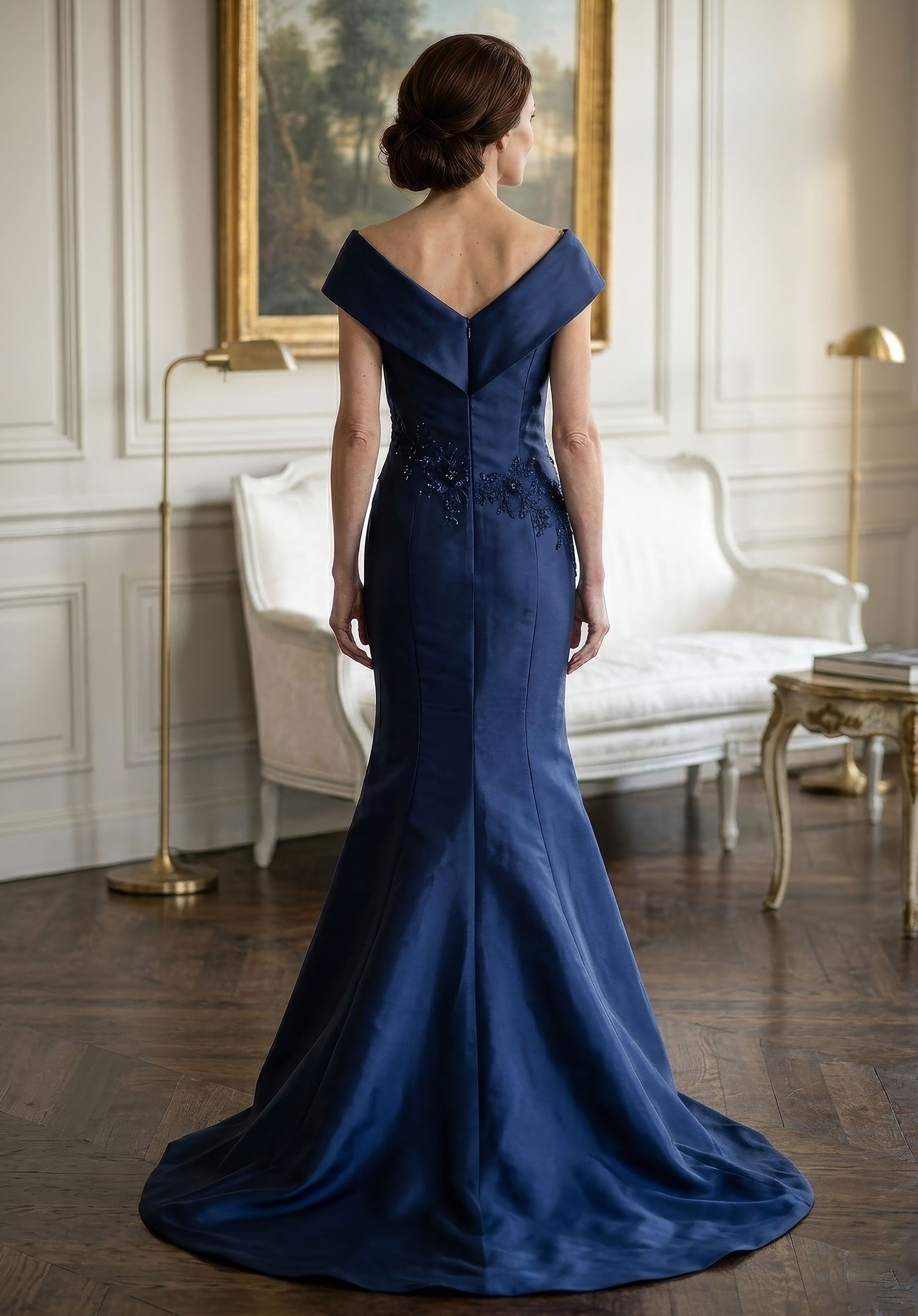 morilee-v-neck-mikado-meerjungfrauen-abendkleid-mit-plissee image 6