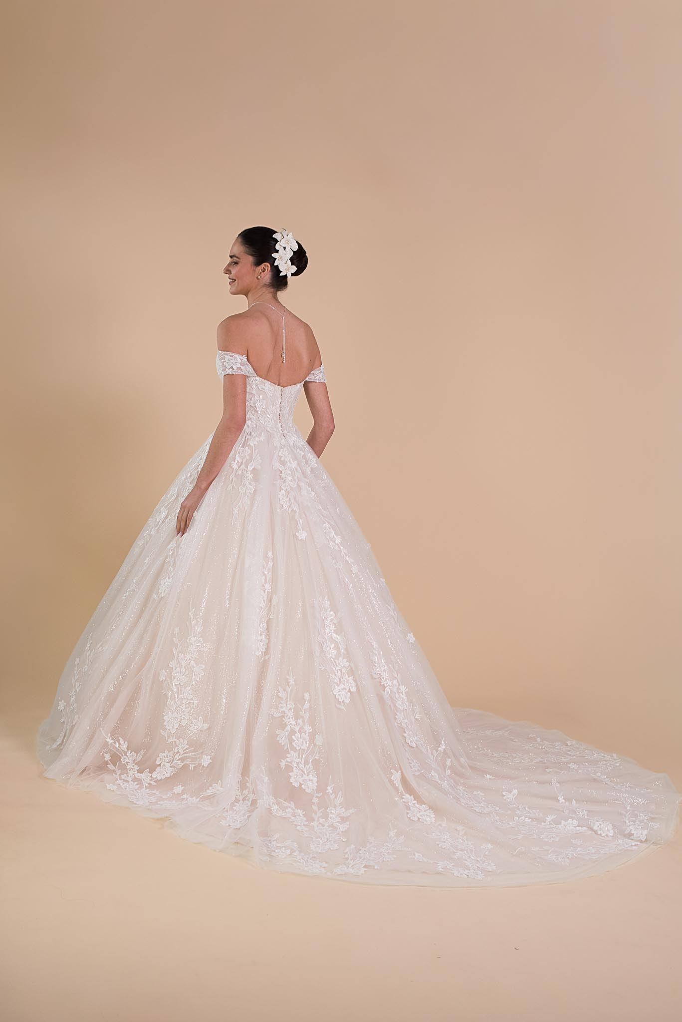 eglantine-imagine-brautkleid-in-ivoire-ros-ivoire-und-wei-gr-34-70 image 3