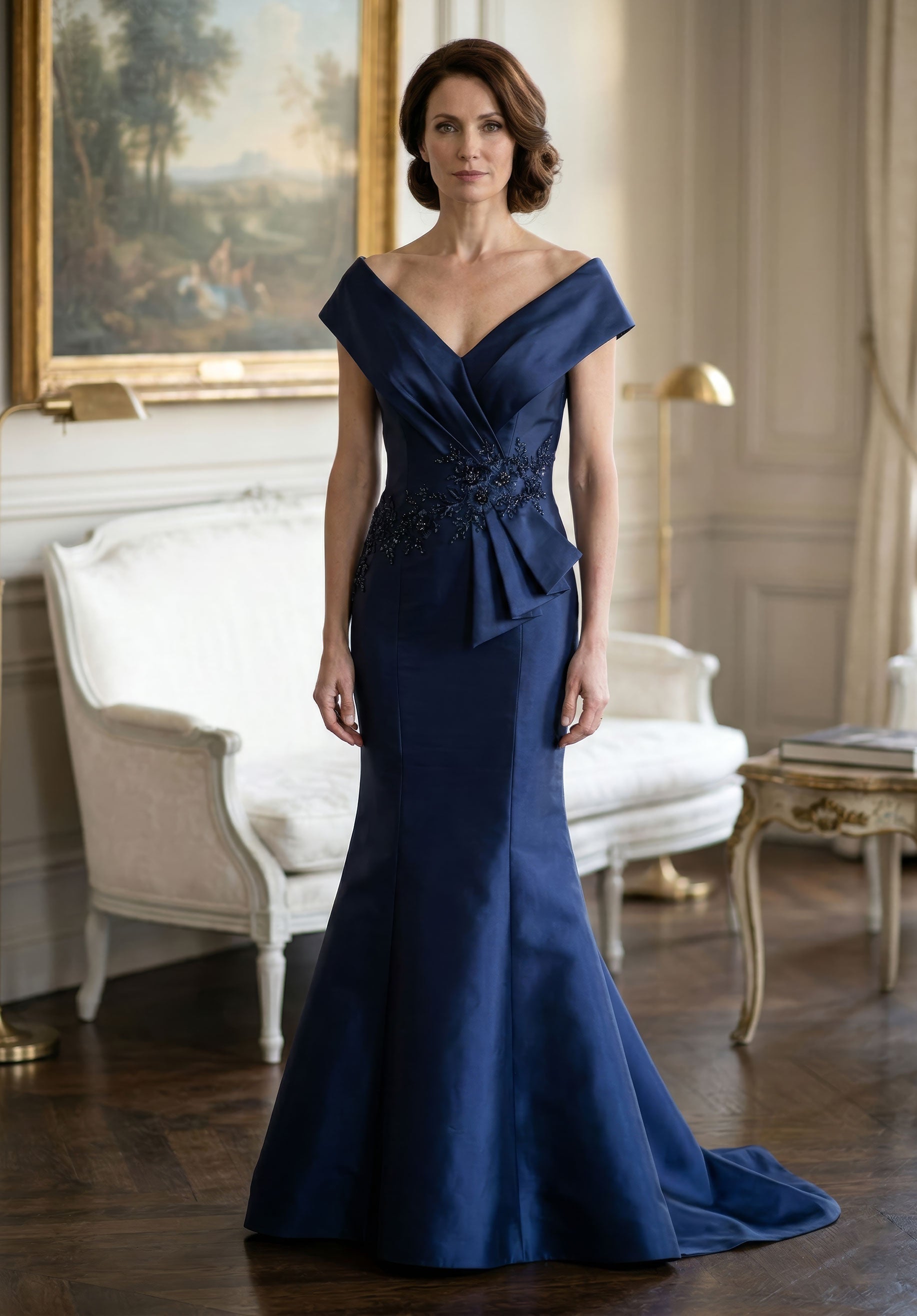 morilee-v-neck-mikado-meerjungfrauen-abendkleid-mit-plissee image 4