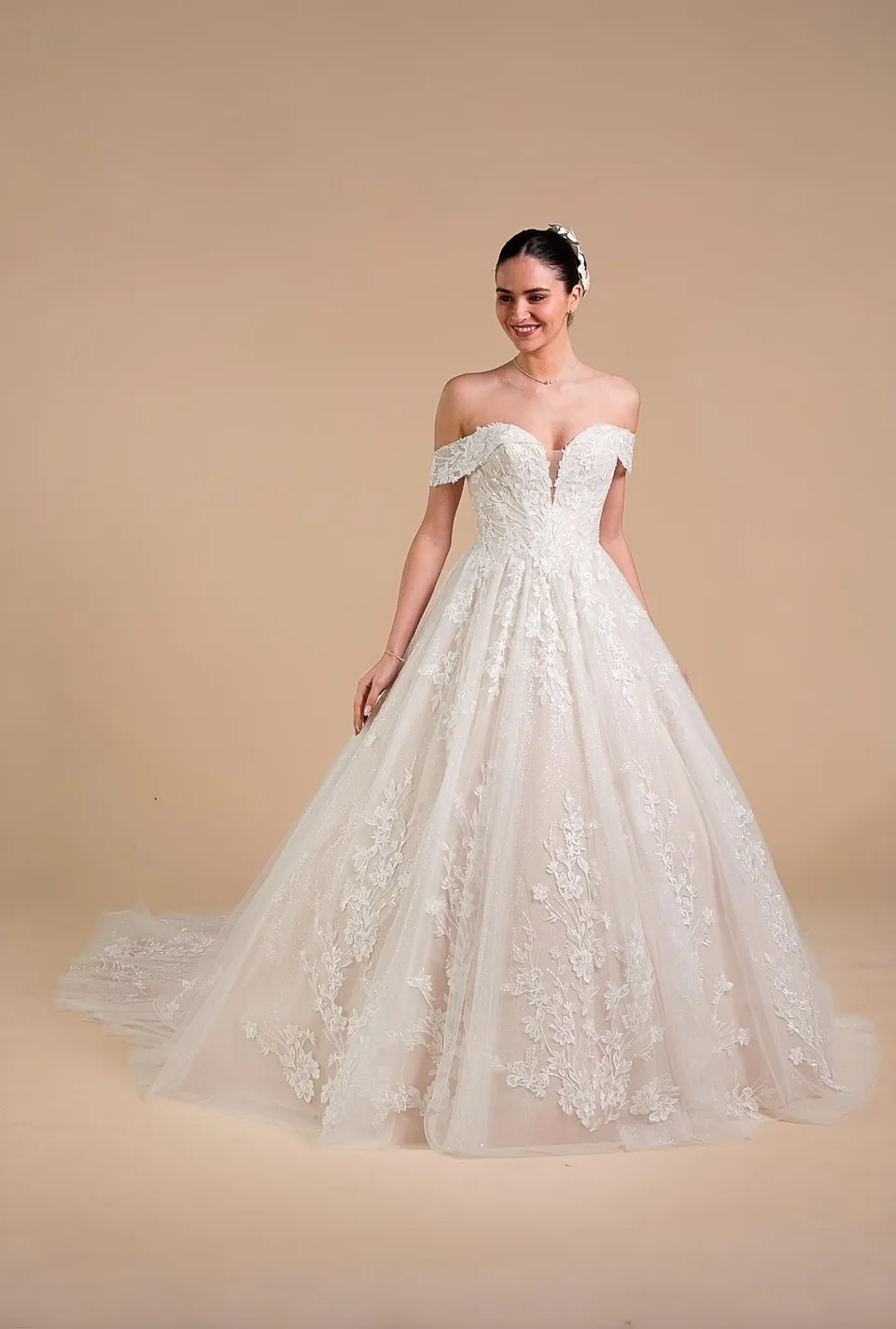 eglantine-imagine-brautkleid-in-ivoire-ros-ivoire-und-wei-gr-34-70 image 1