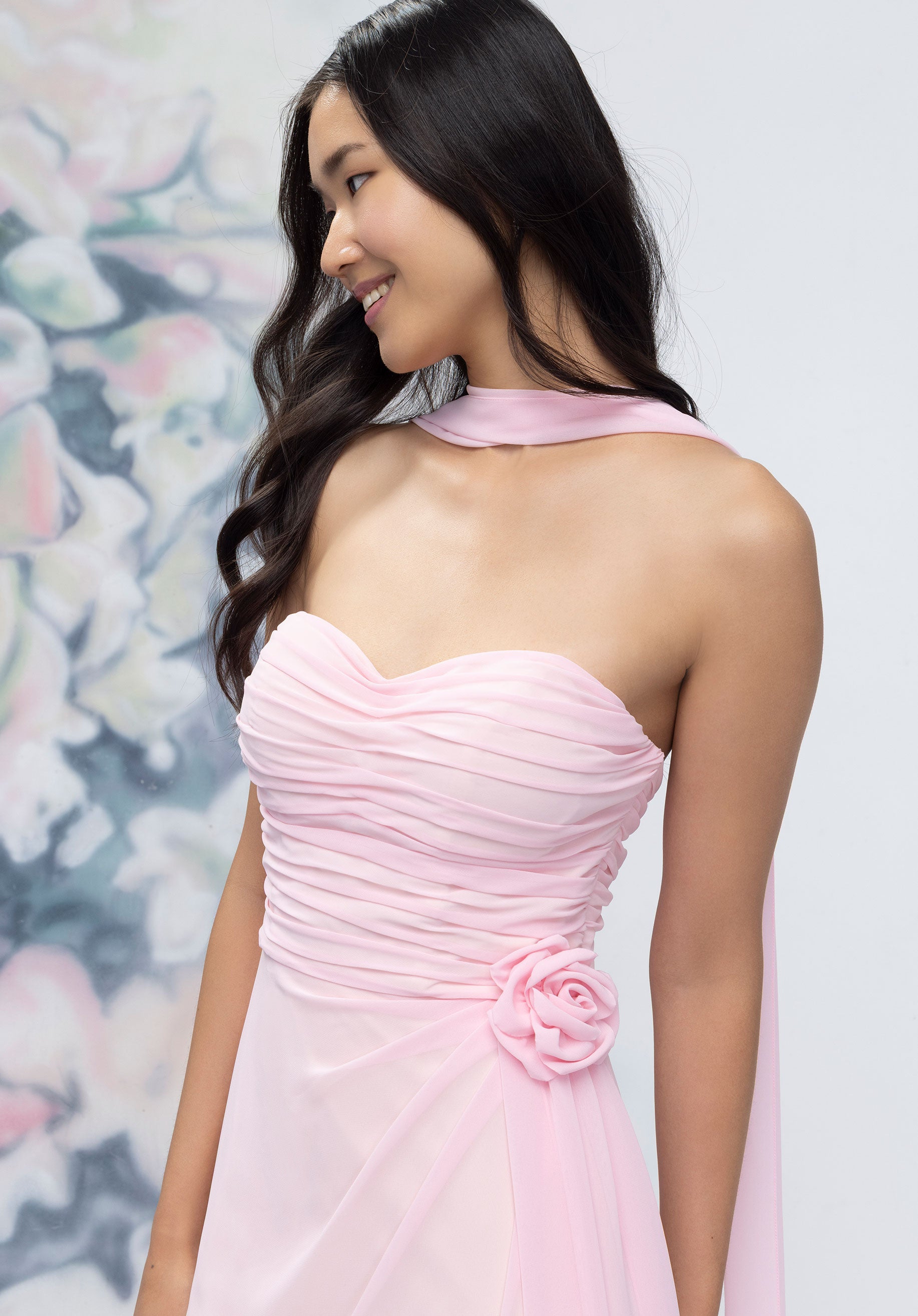 morilee-brautjungfernkleid-chiffon-sweetheart-mit-rosette image 2