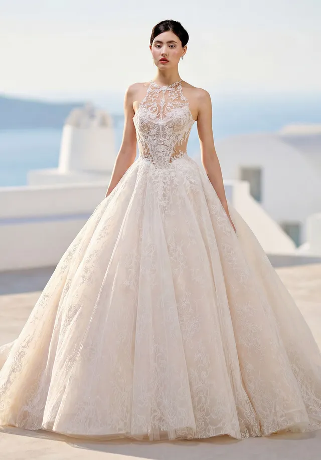morilee-tressa-brautkleid-ballkleid-mit-illusions-halter image 1