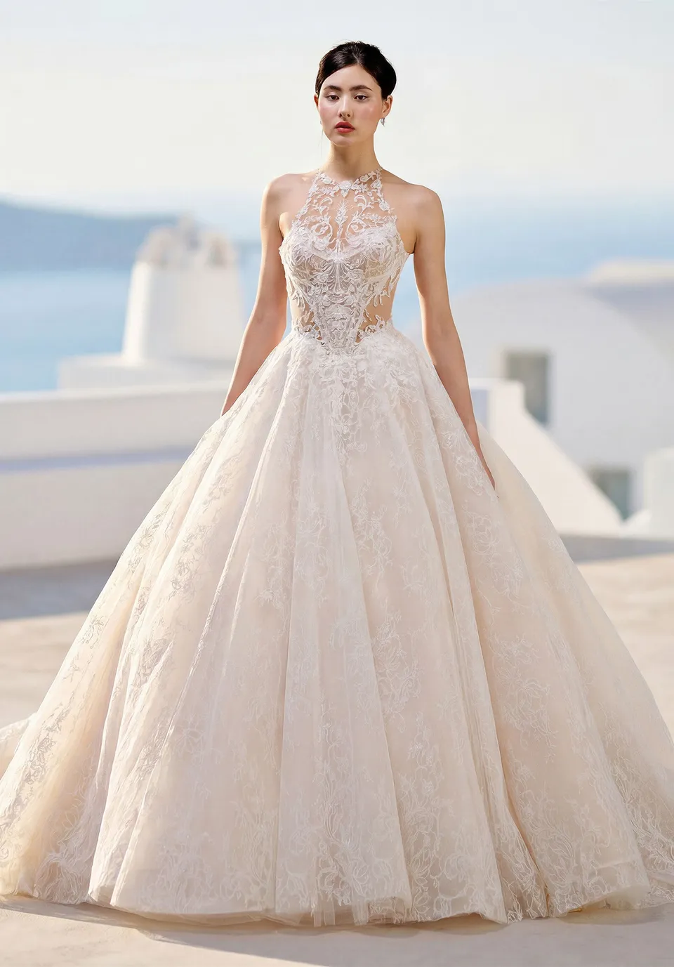morilee-tressa-brautkleid-ballkleid-mit-illusions-halter image 1