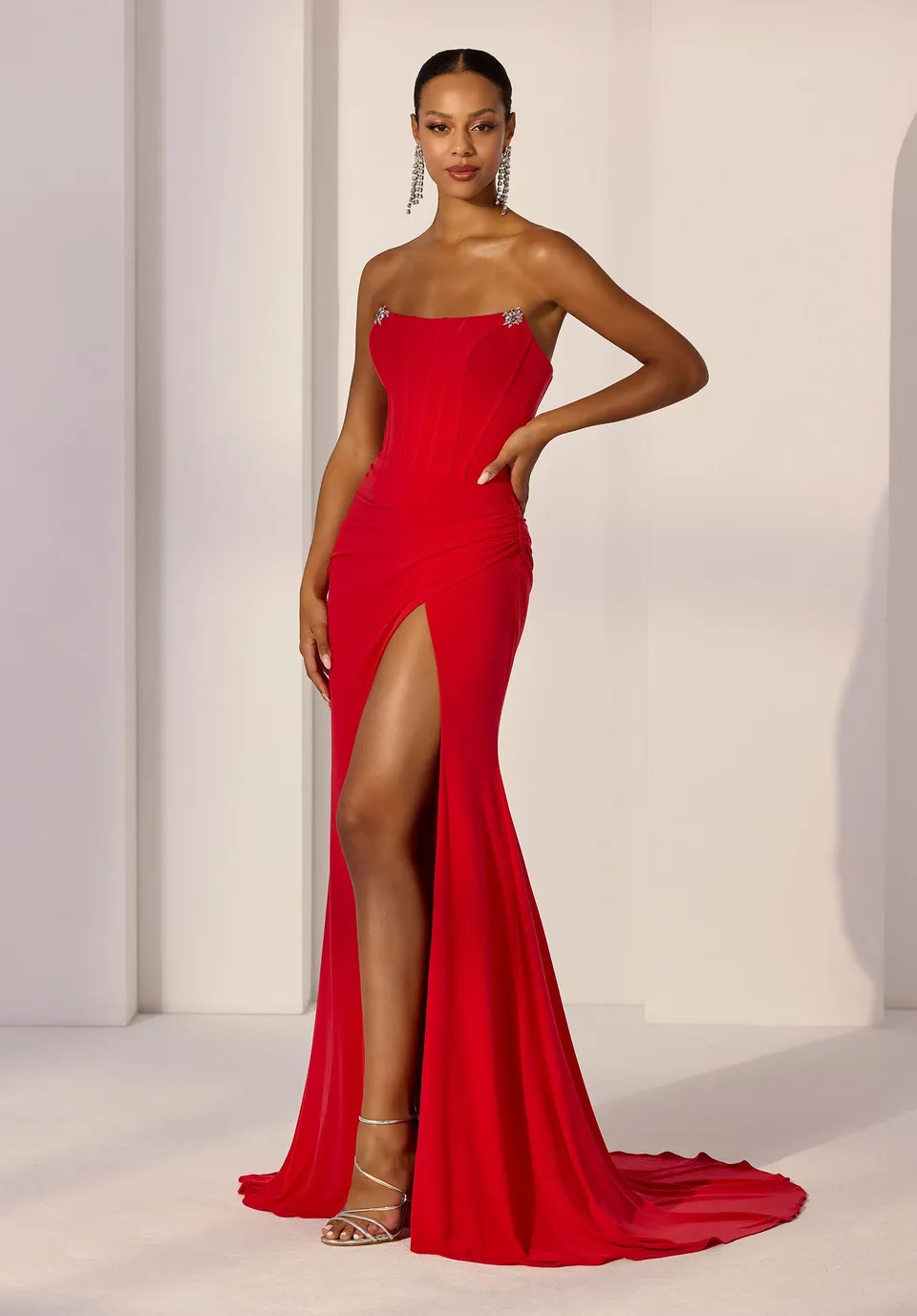 morilee-party-sheathkleid-tr-gerlos-matt-jersey-mit-schlitz image 1