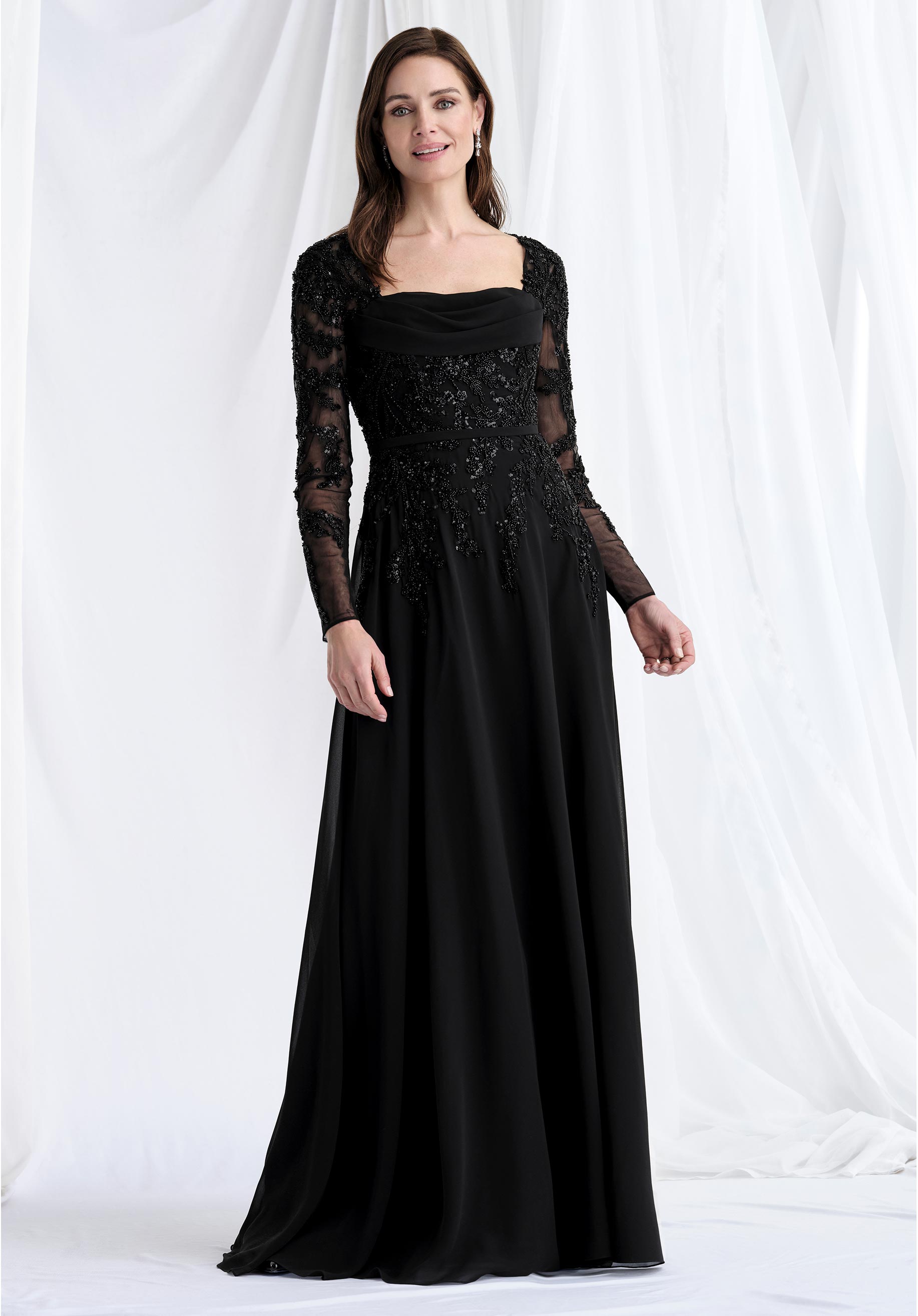 morilee-abendkleid-langarm-chiffon-a-linie-mit-perlen-und-g-rtel image 2