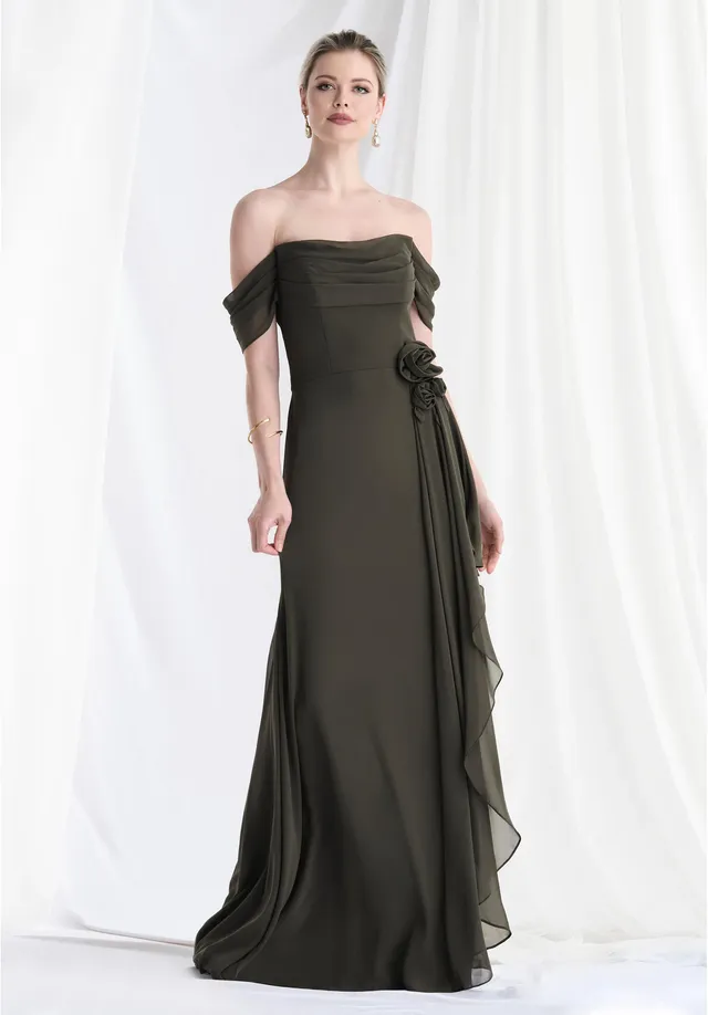 morilee-abendkleid-a-linie-chiffon-drapiert-mit-3d-blumen-off-shoulder image 1