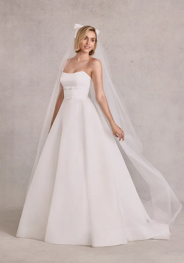 morilee-cathedral-length-t-llschleier-mit-satin-schleife image 1