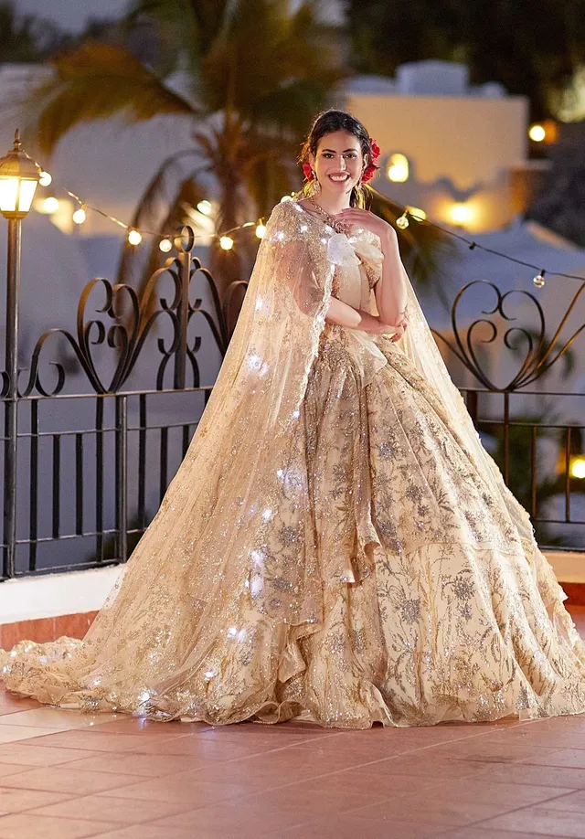morilee-light-up-floral-glitzer-cape image 1