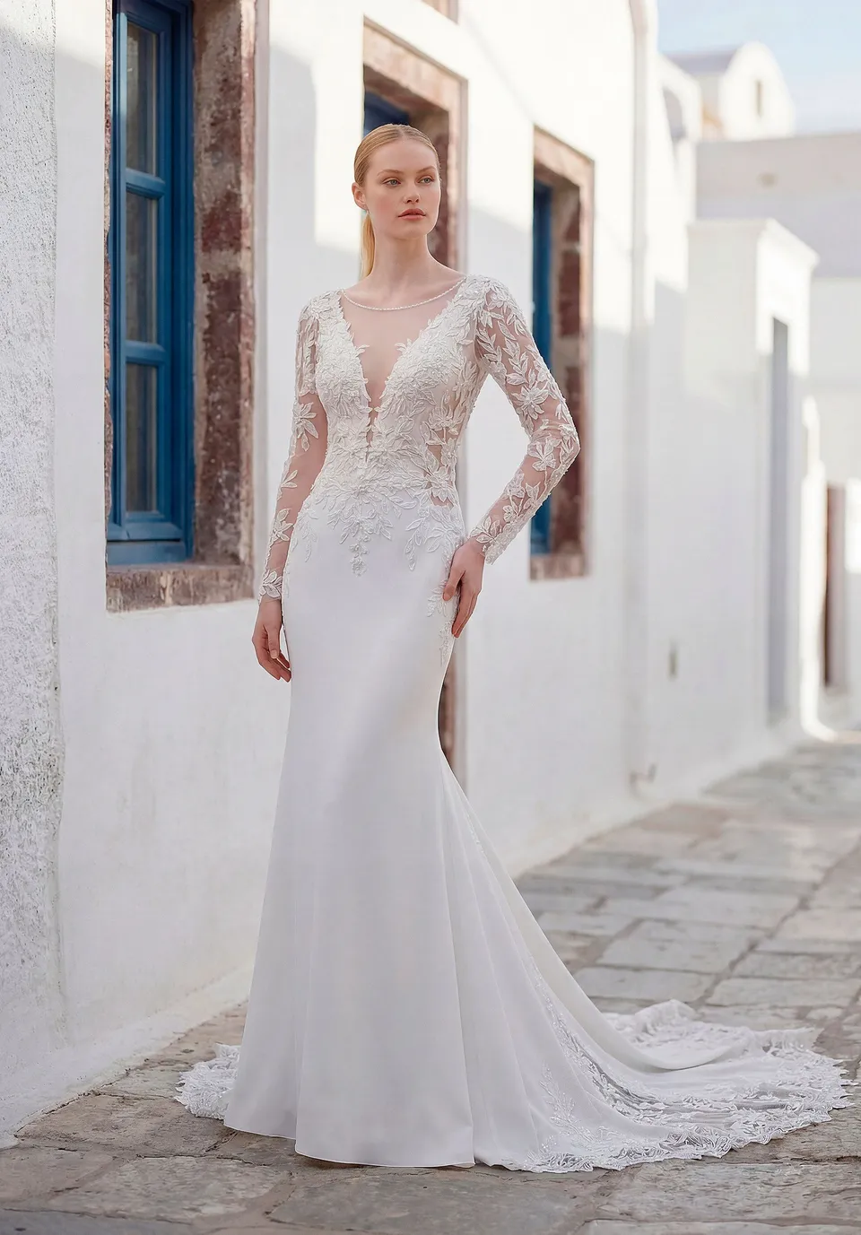 morilee-tiviane-brautkleid-langarm-spitze-crepe image 1