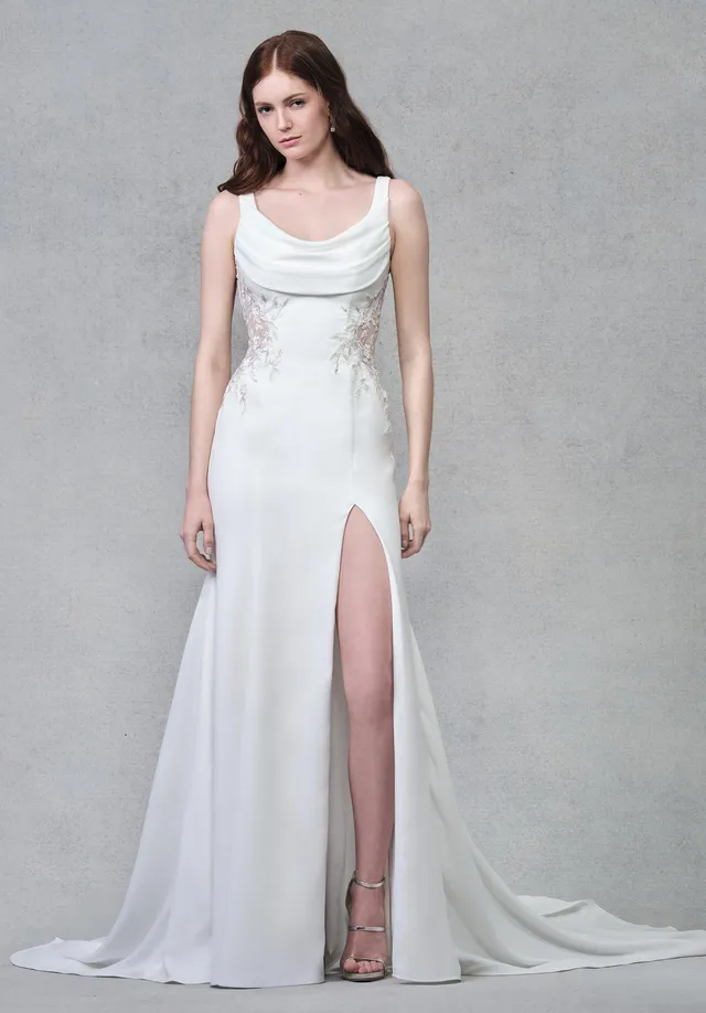 morilee-seratte-brautkleid-fit-flare-mit-cowl-ausschnitt image 1
