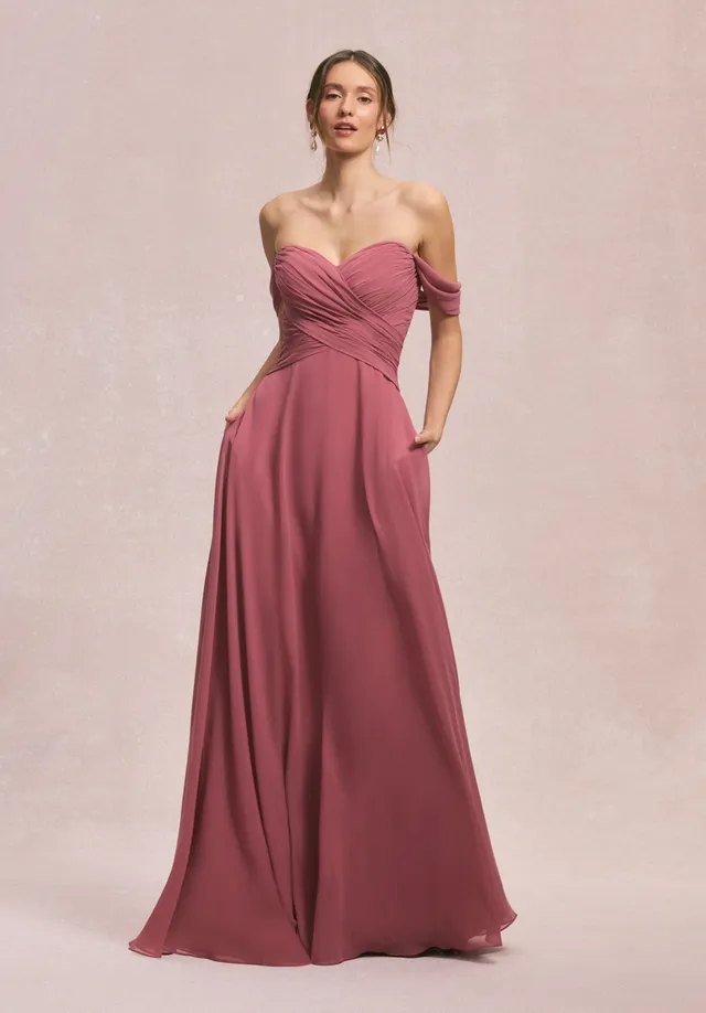 morilee-ruched-sweetheart-a-linie-brautjungfernkleid-chiffon image 1