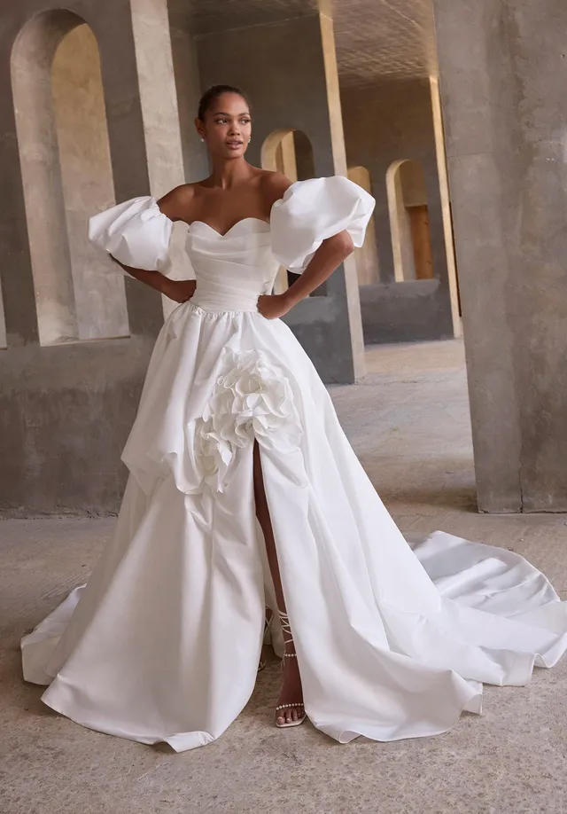 morilee-peplum-oberteil-taft-mit-bubble-saum image 1