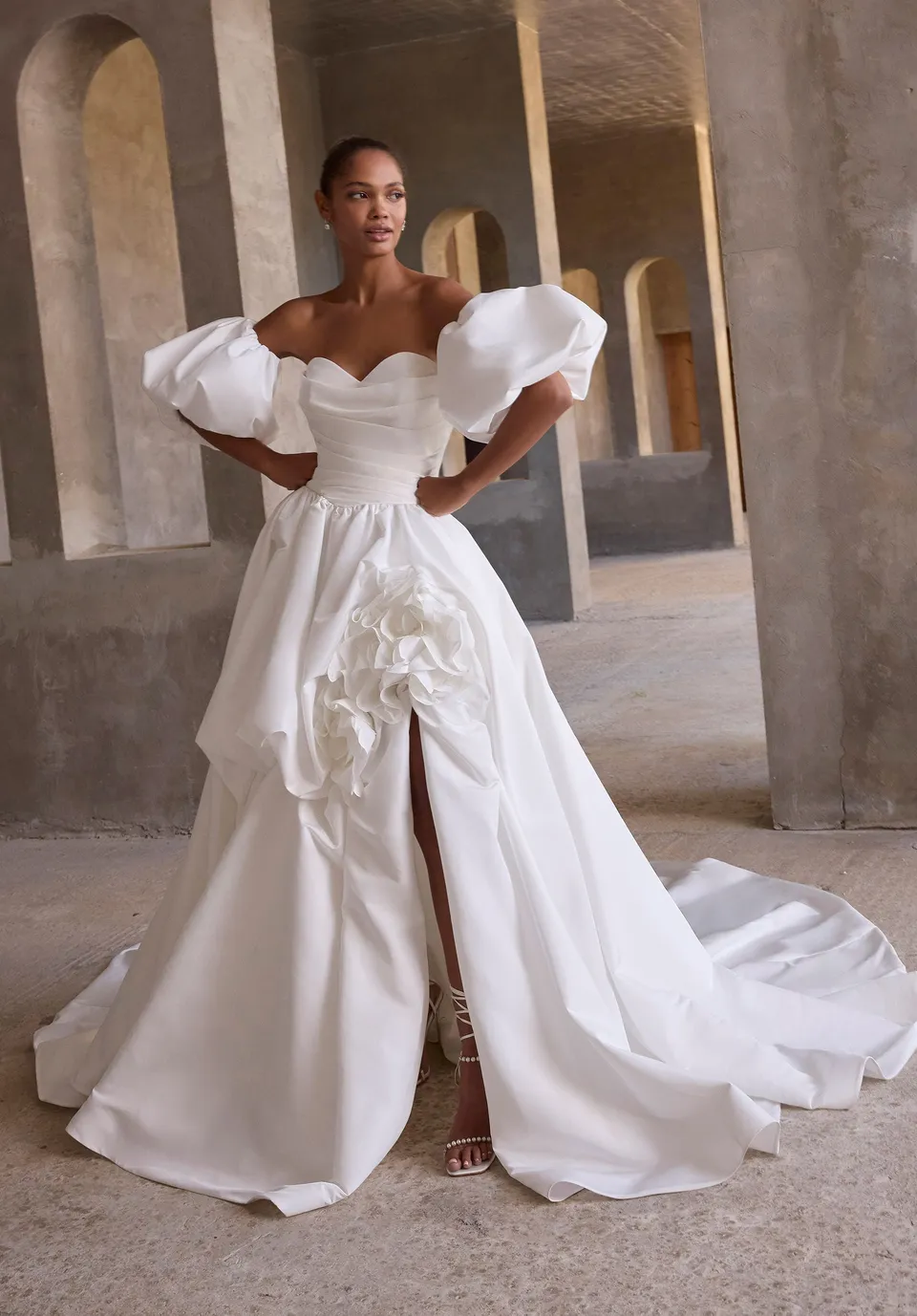 morilee-peplum-oberteil-taft-mit-bubble-saum image 1