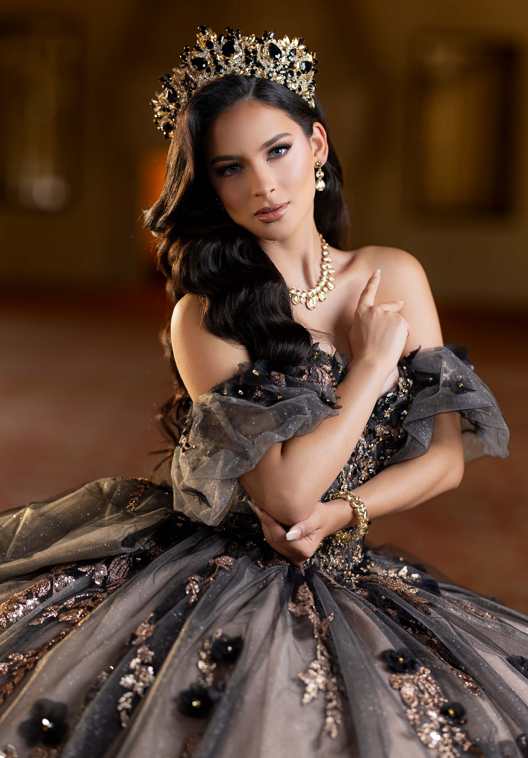 morilee-vizcaya-blair-quincea-era-kleid-mit-3d-bl-ten-und-puff-rmeln image 3