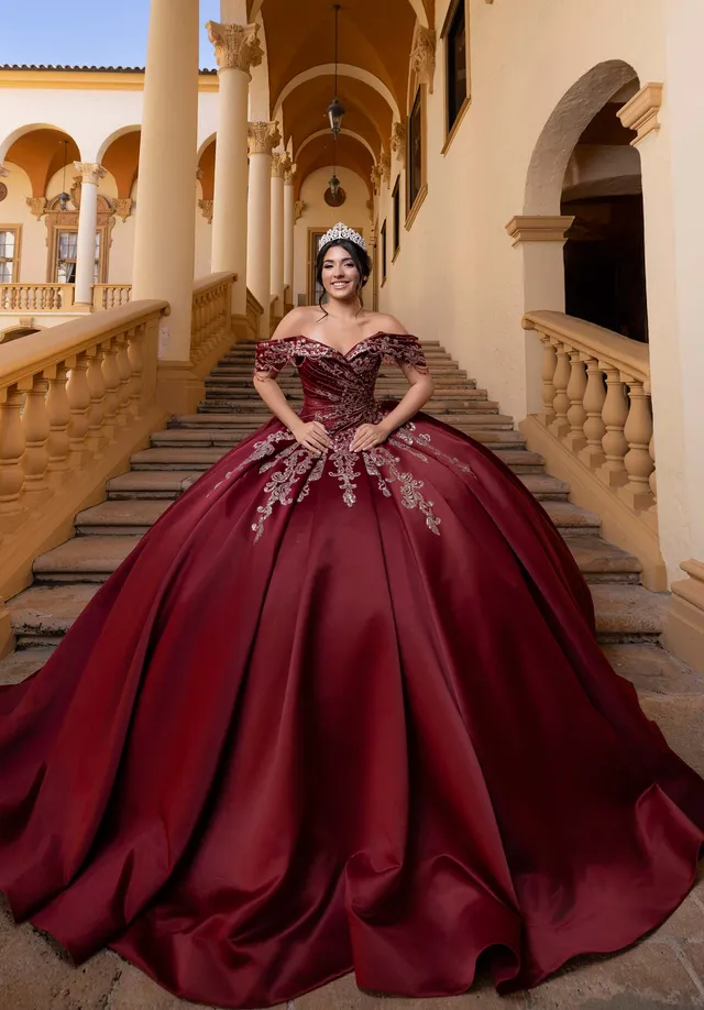 morilee-vizcaya-bree-quincea-era-kleid-satin-ballkleid-mit-schleife image 1