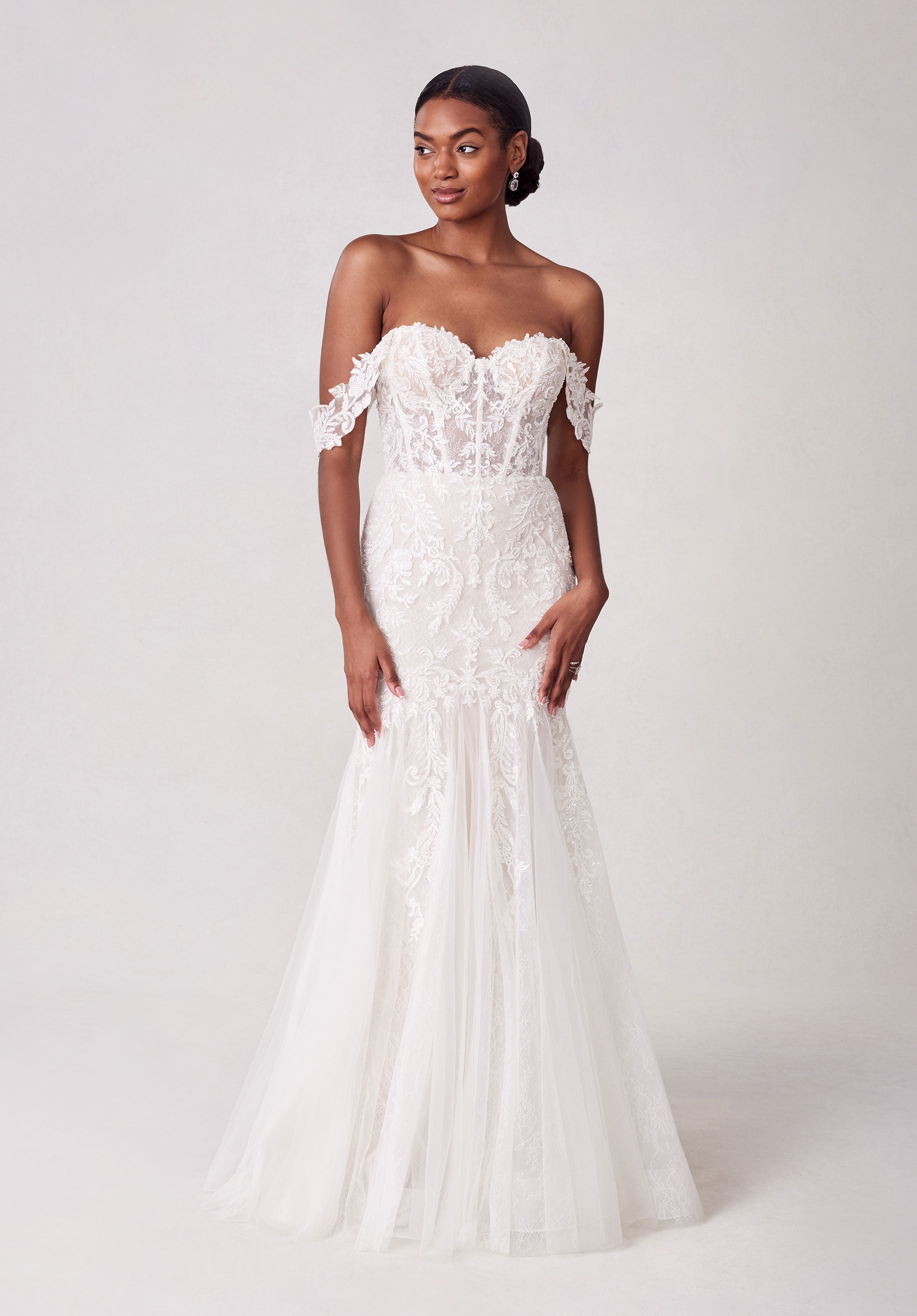 morilee-sunrose-brautkleid-fit-and-flare-aus-t-ll-und-chantilly-spitze image 1