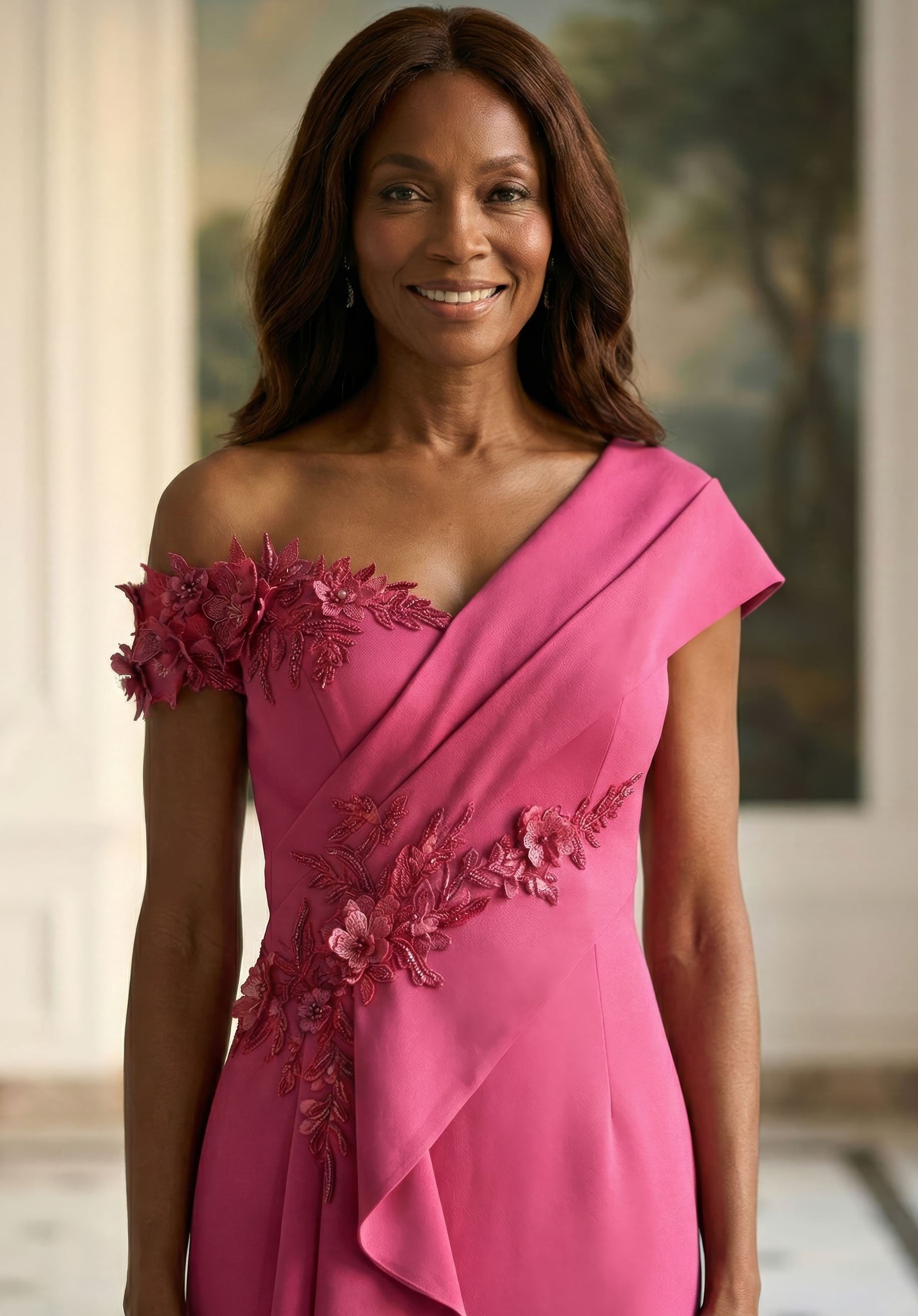 morilee-abendkleid-one-shoulder-3d-bl-ten-fit-flare-mit-schlitz image 2