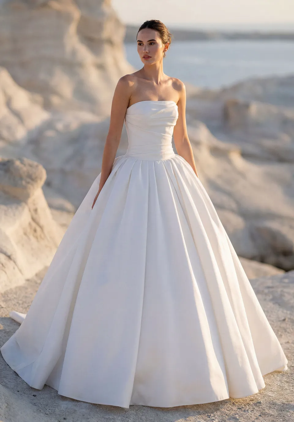 morilee-tesora-brautkleid-tr-gerloses-faille-ballkleid-mit-dropped-waist image 1
