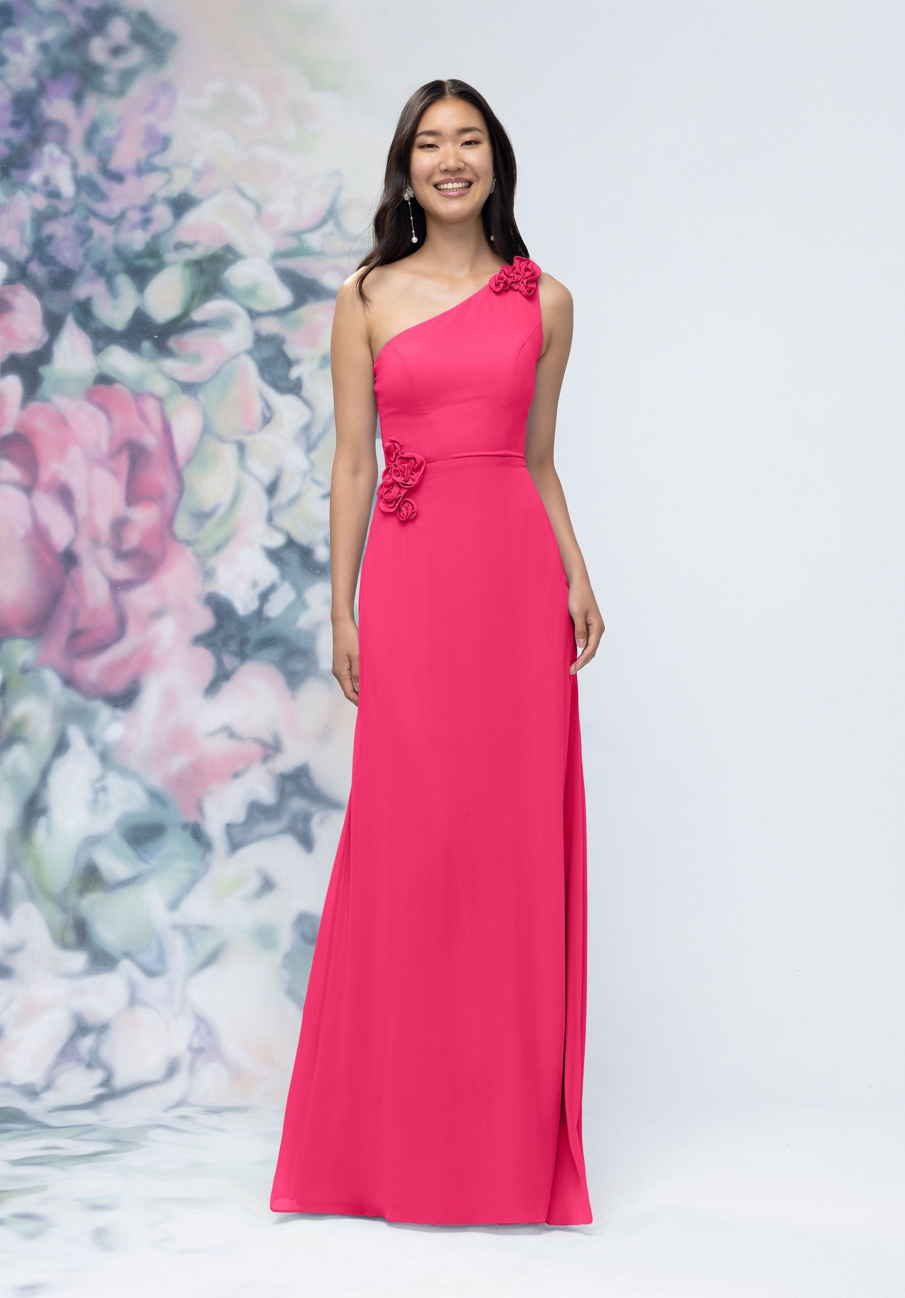 morilee-one-shoulder-chiffon-brautjungfernkleid-mit-3d-blumen image 6