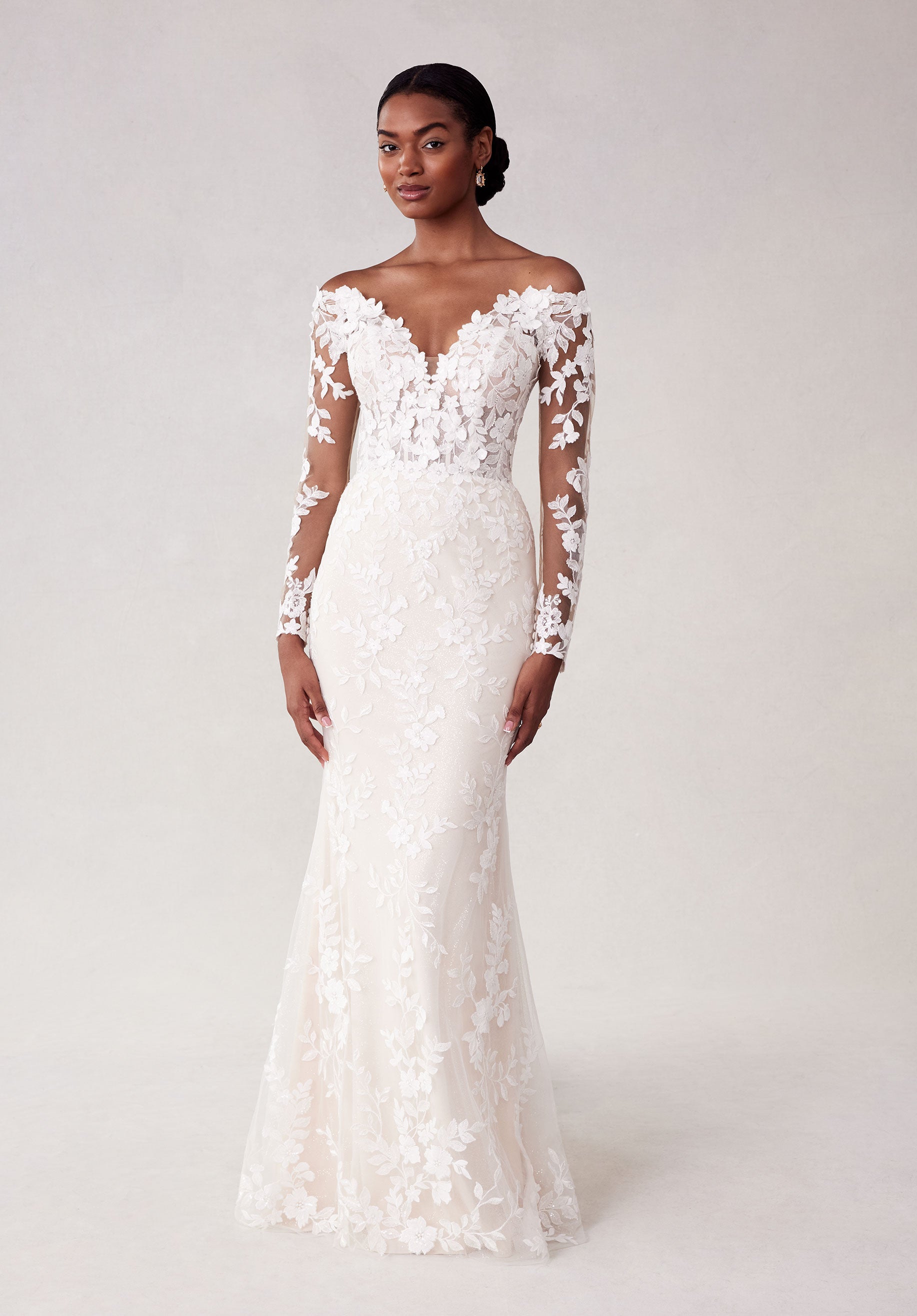 morilee-seely-brautkleid-fit-flare-off-shoulder image 1