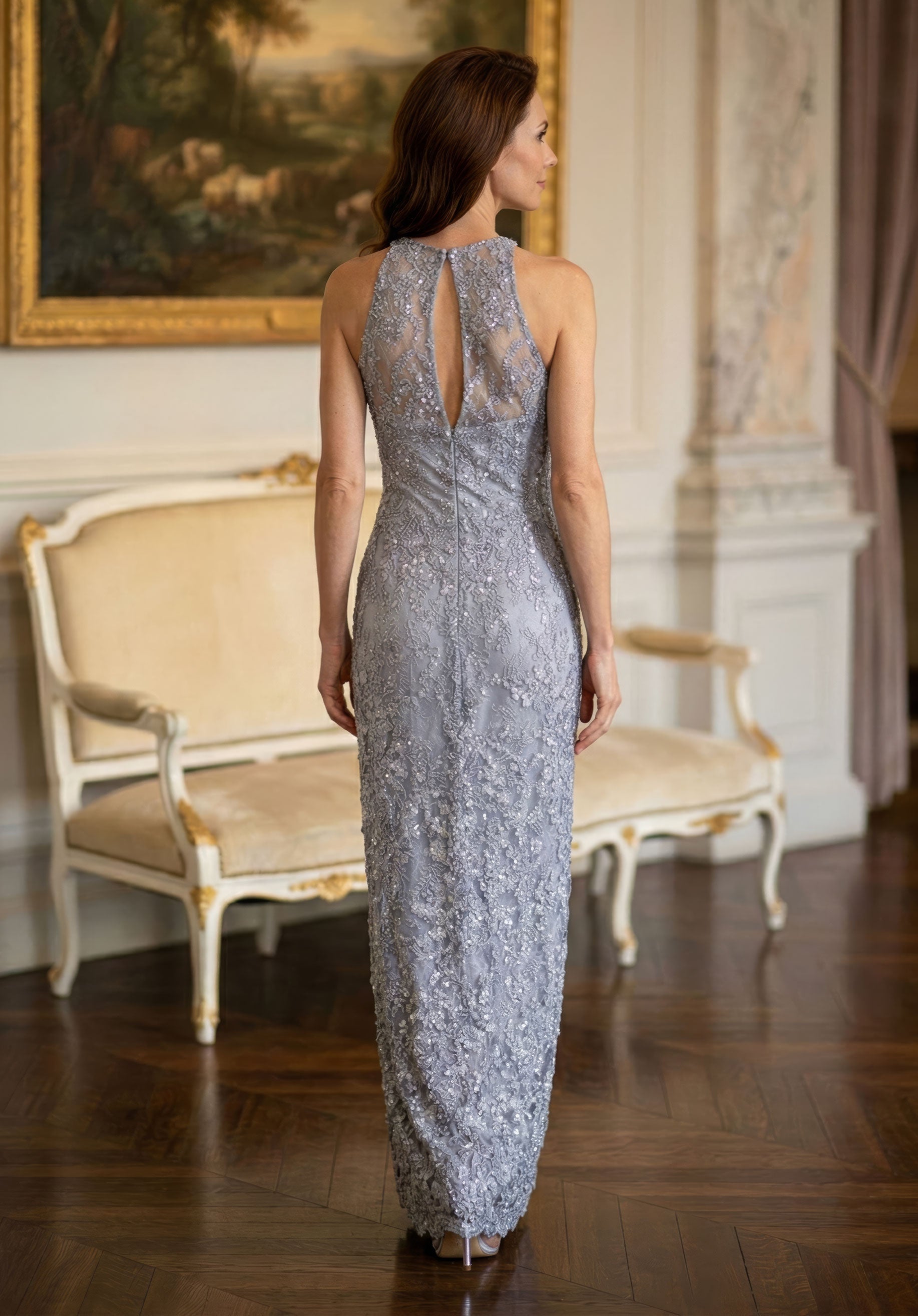 morilee-halter-neck-3d-floral-chantilly-lace-abendkleid image 5