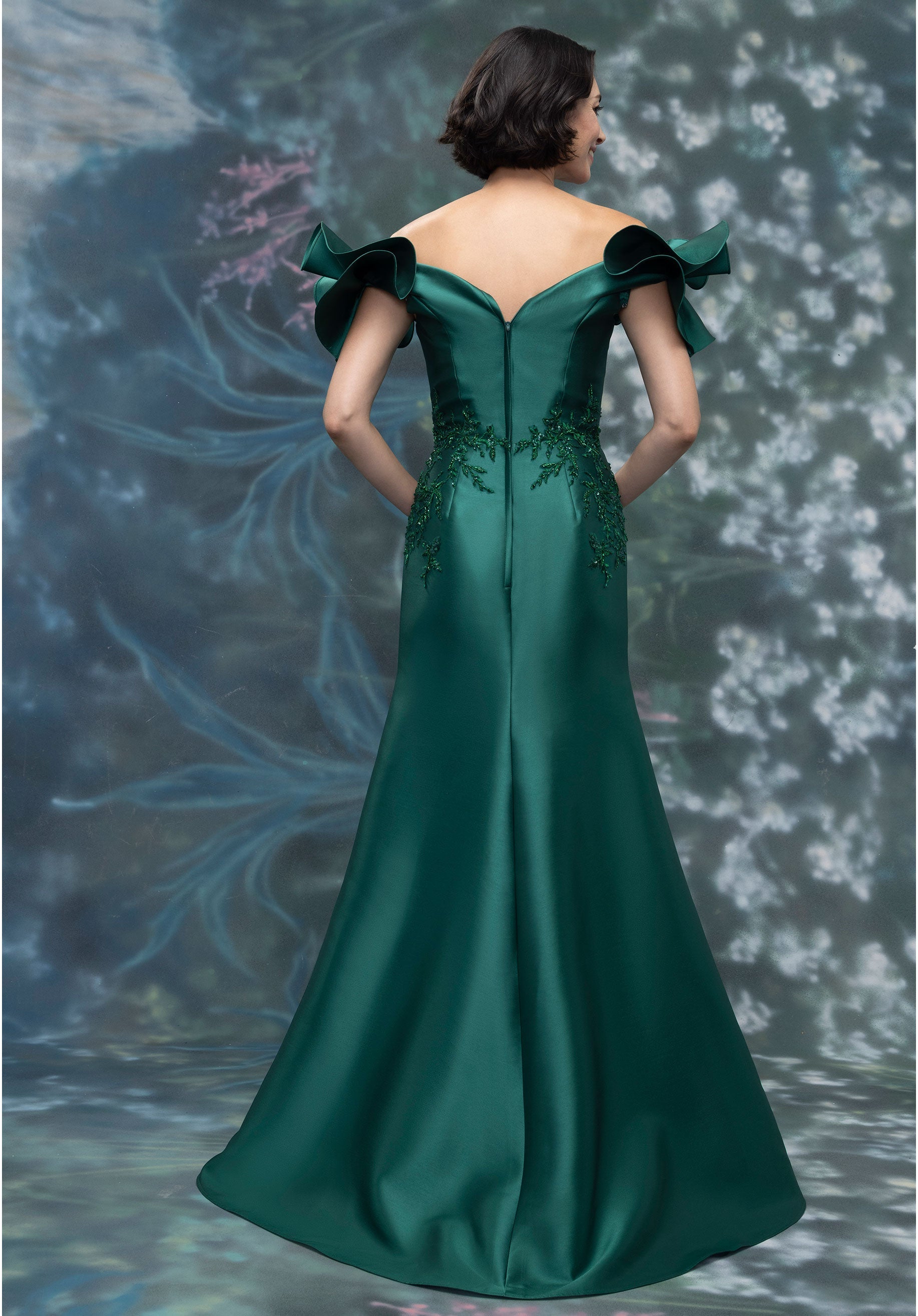 morilee-abendkleid-mikado-meerjungfrau-mit-r-schen-und-stickerei image 3