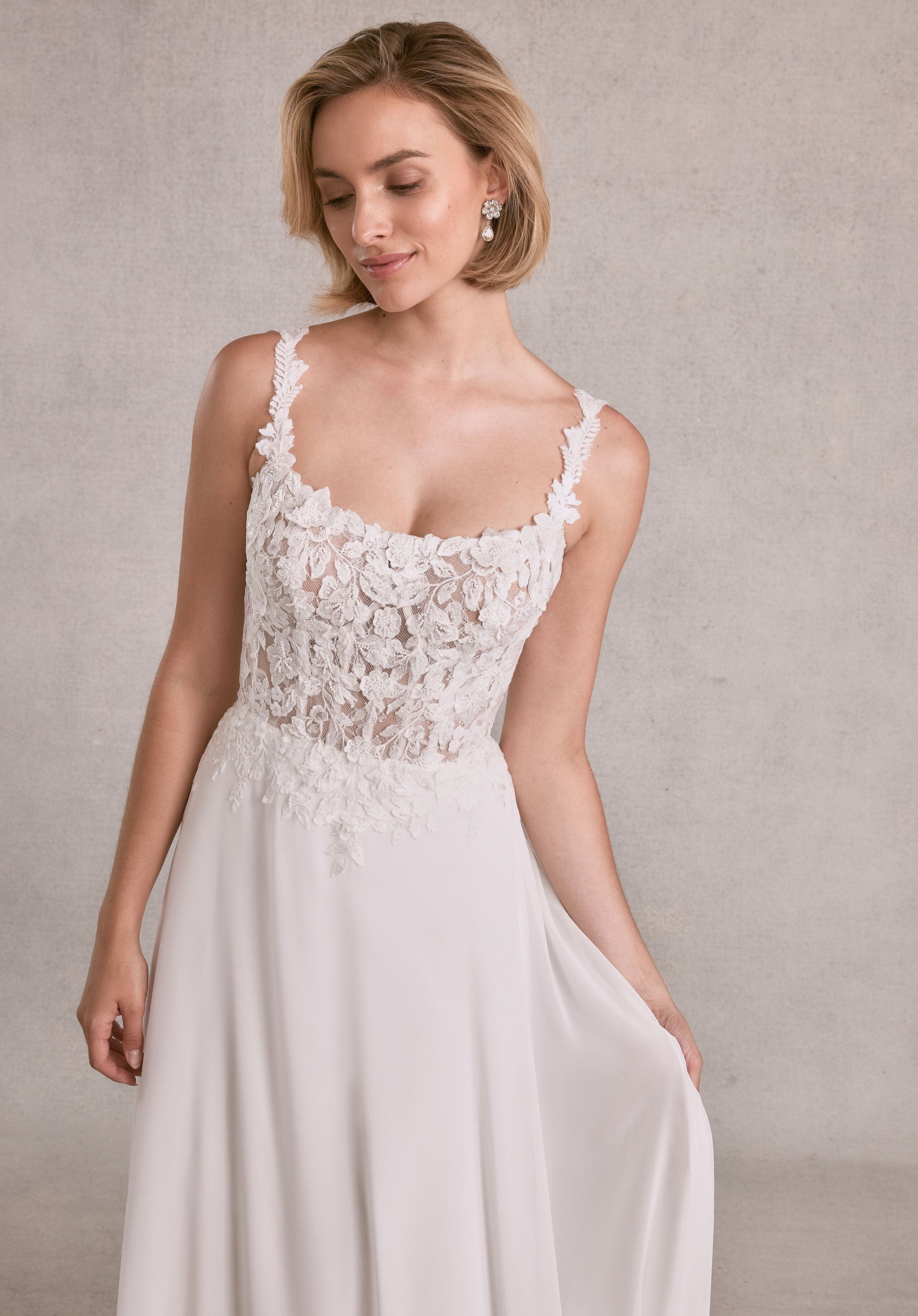morilee-senna-brautkleid-a-linie-aus-wildflower-kollektion-florale-spitze-chiffo image 2
