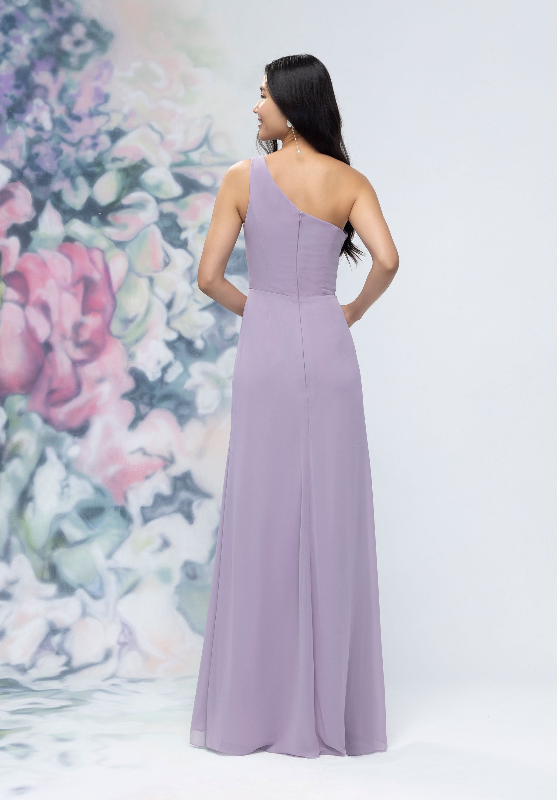 morilee-one-shoulder-chiffon-brautjungfernkleid-mit-3d-blumen image 4