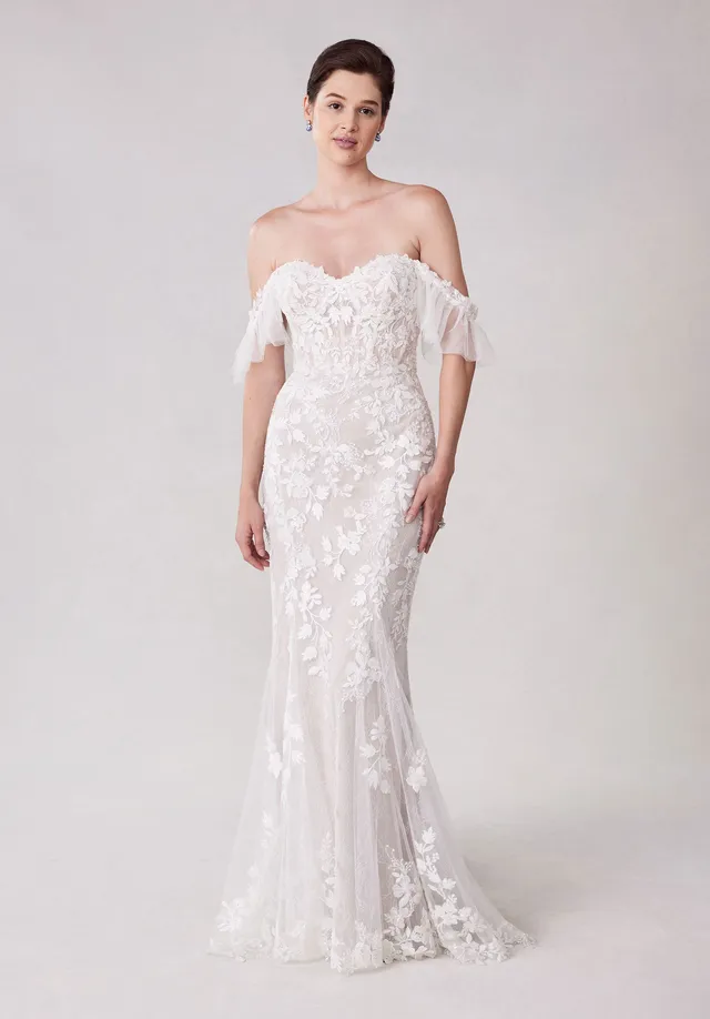 morilee-stormi-brautkleid-fit-flare-mit-3d-spitze-und-abnehmbaren-rmeln image 1