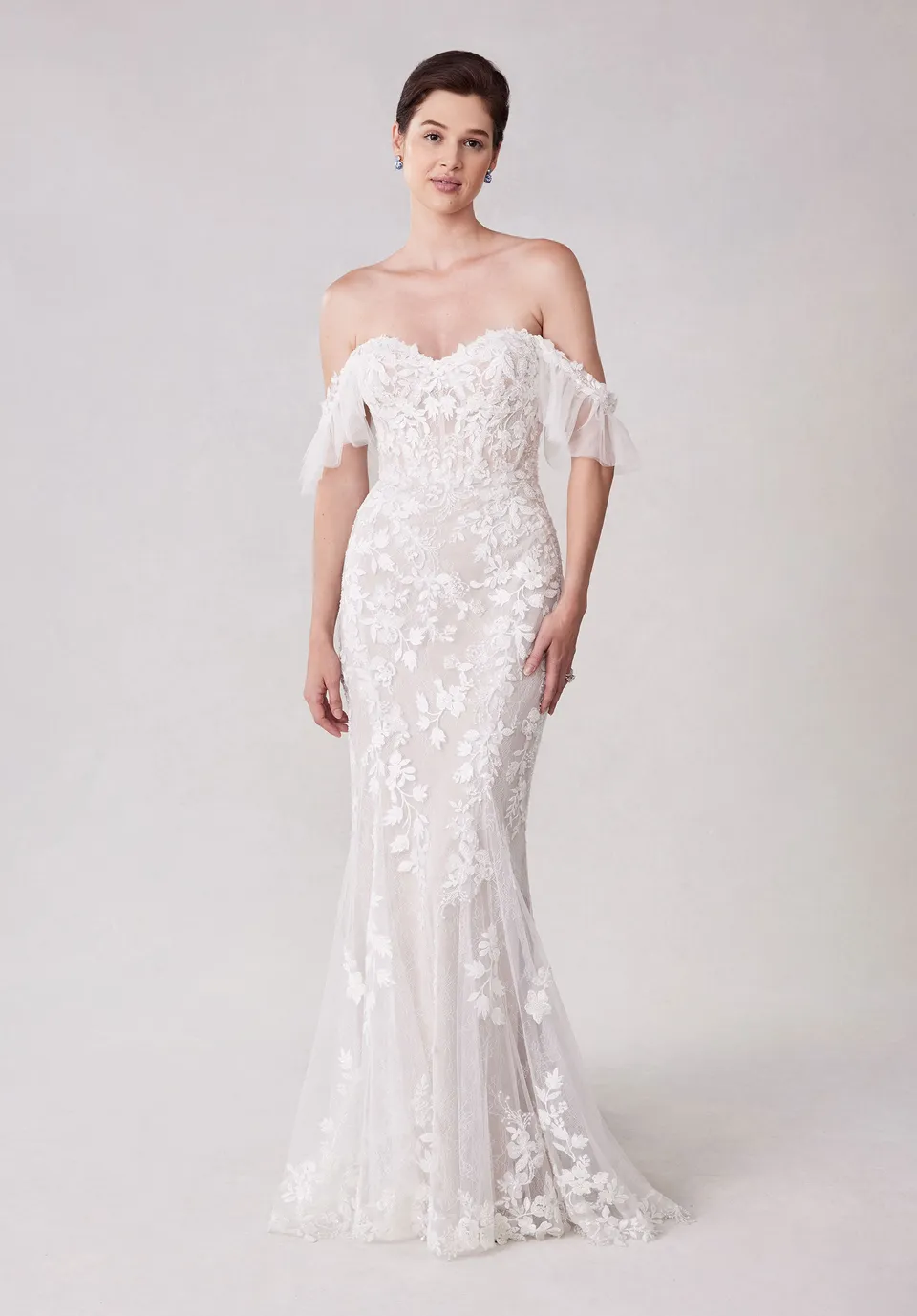 morilee-stormi-brautkleid-fit-flare-mit-3d-spitze-und-abnehmbaren-rmeln image 1