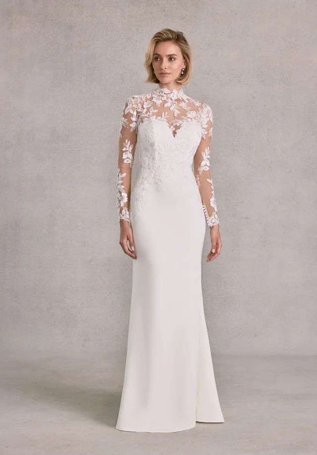 morilee-savina-brautkleid-fit-flare-wildflower-mit-illusions-ausschnitt image 1