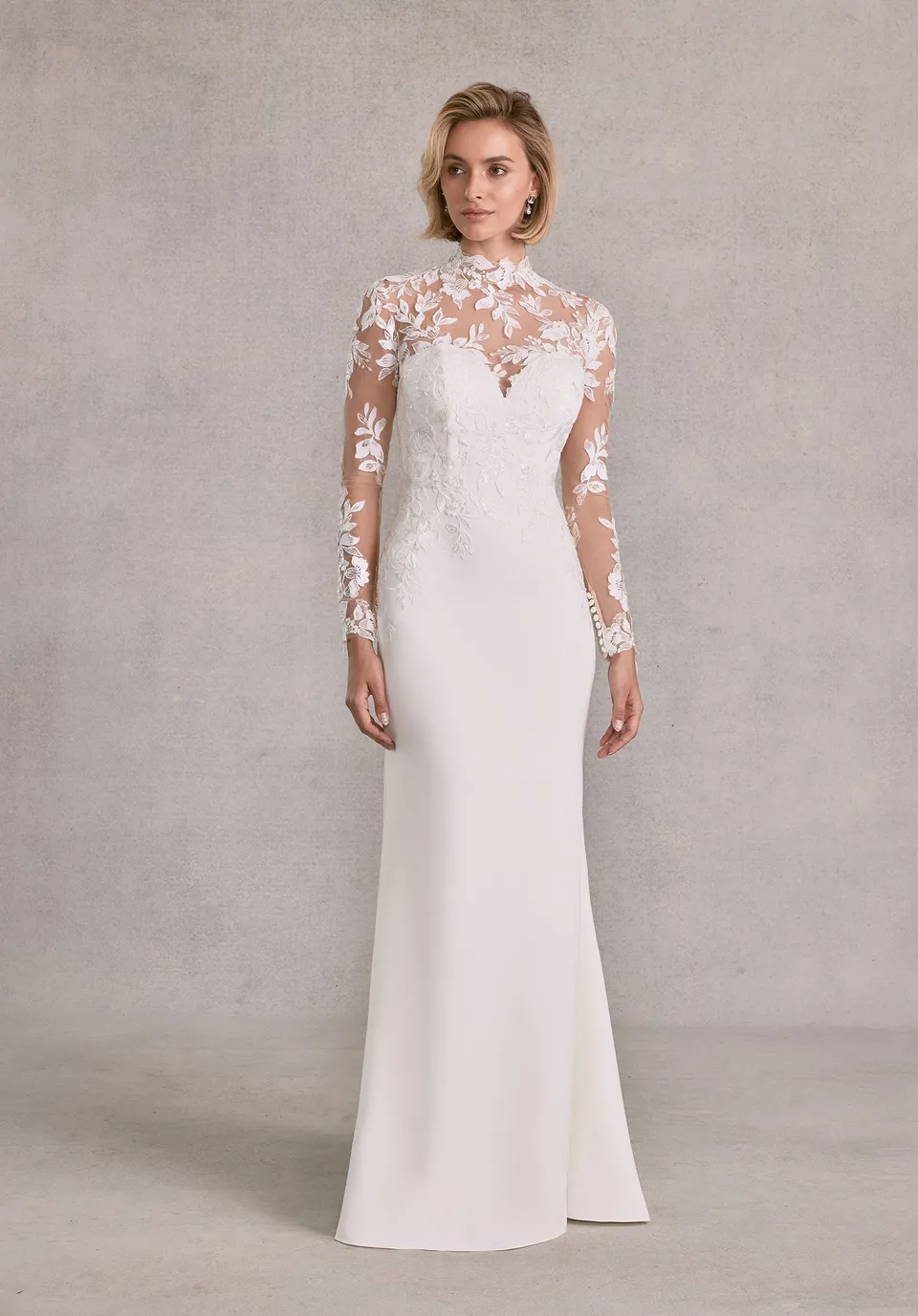 morilee-savina-brautkleid-fit-flare-wildflower-mit-illusions-ausschnitt image 1