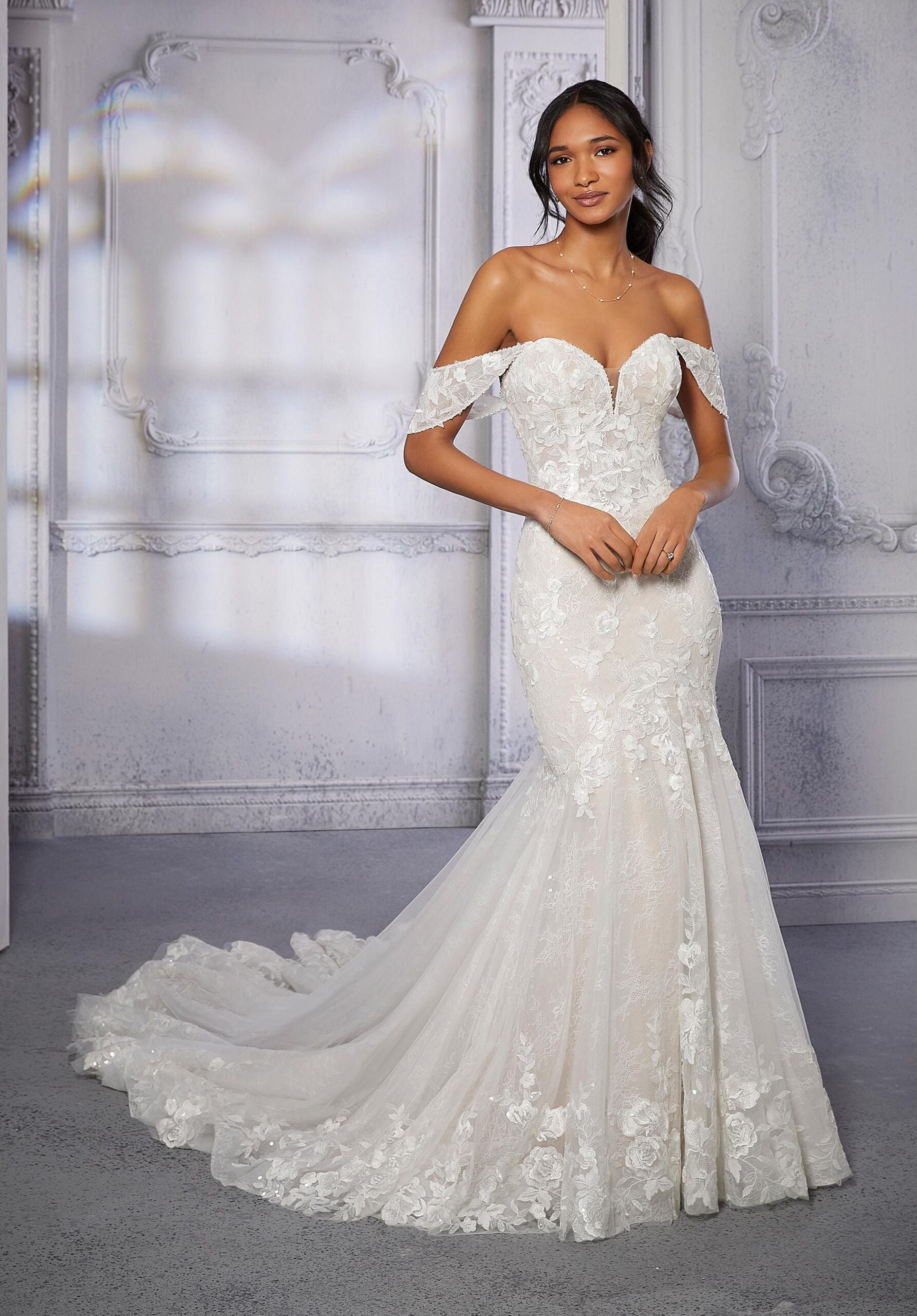 morilee-chantilly-lace-sleeves-braut-rmel-mit-perlenbesatz image 1