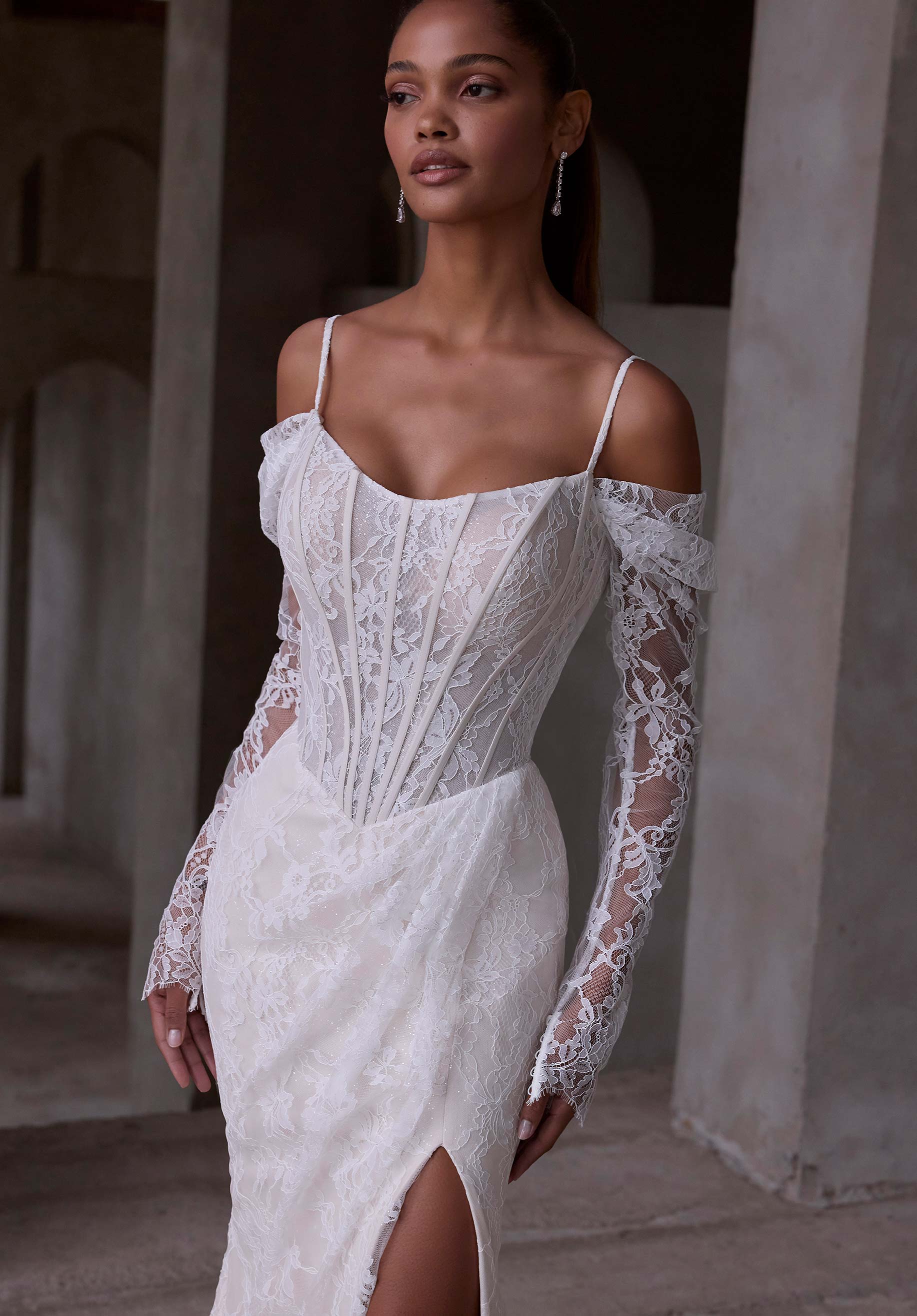 morilee-leto-brautkleid-fit-flare-glitzer-spitze image 2