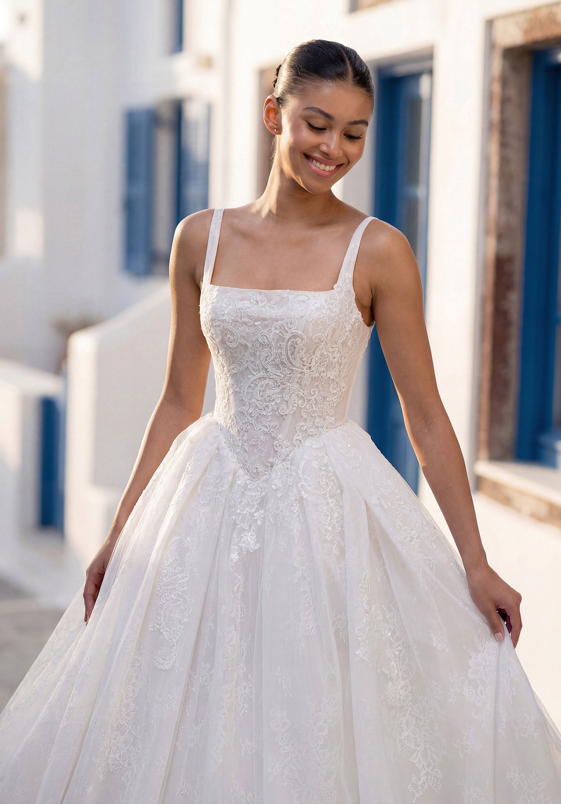 morilee-talis-brautkleid-ballgown-mit-chantilly-spitze image 2