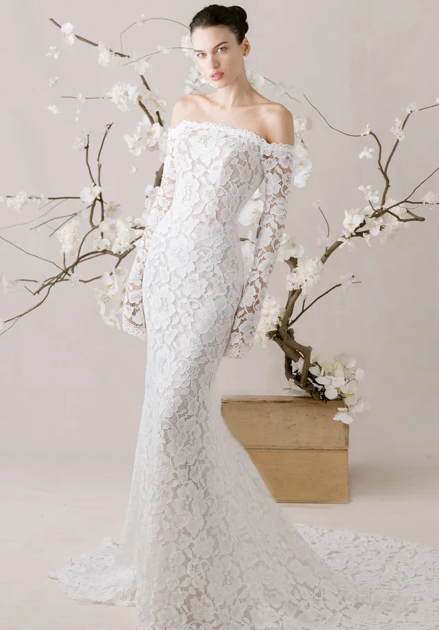 morilee-posy-brautkleid-mermaid-mit-langarm-und-peony-spitze image 1