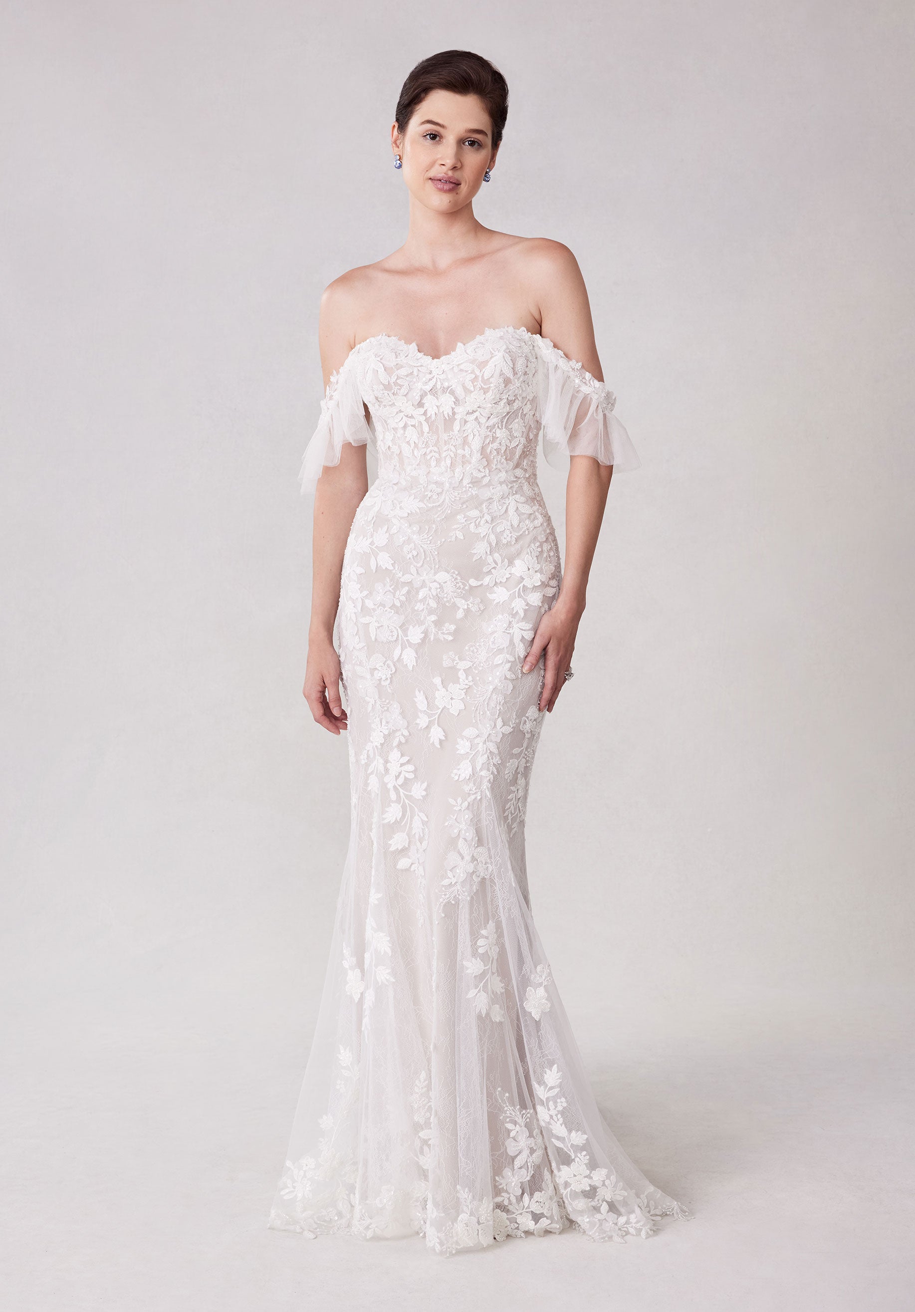 morilee-stormi-brautkleid-fit-flare-mit-3d-spitze-und-abnehmbaren-rmeln image 1