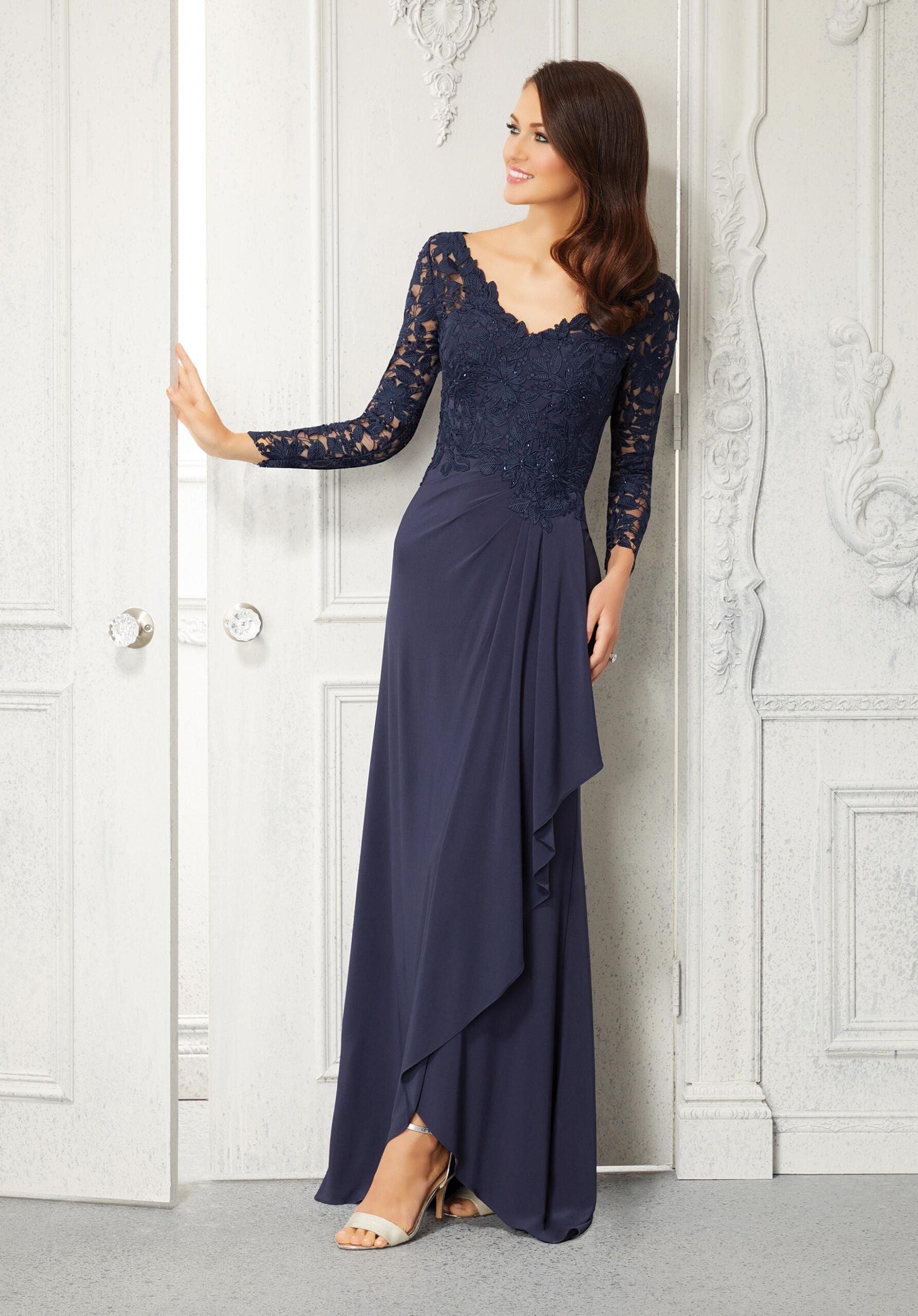 morilee-abendkleid-sheath-jersey-spitze-langarm-v-ausschnitt image 5