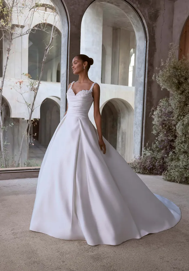 morilee-electra-brautkleid-ballkleid-satin-mit-dropped-waist image 1