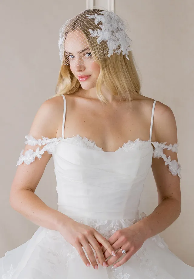 morilee-birdcage-schleier-mit-spitzenapplikation image 1