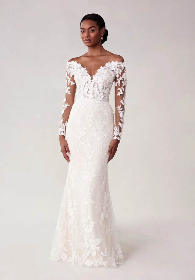 morilee-seely-brautkleid-fit-flare-off-shoulder image 1