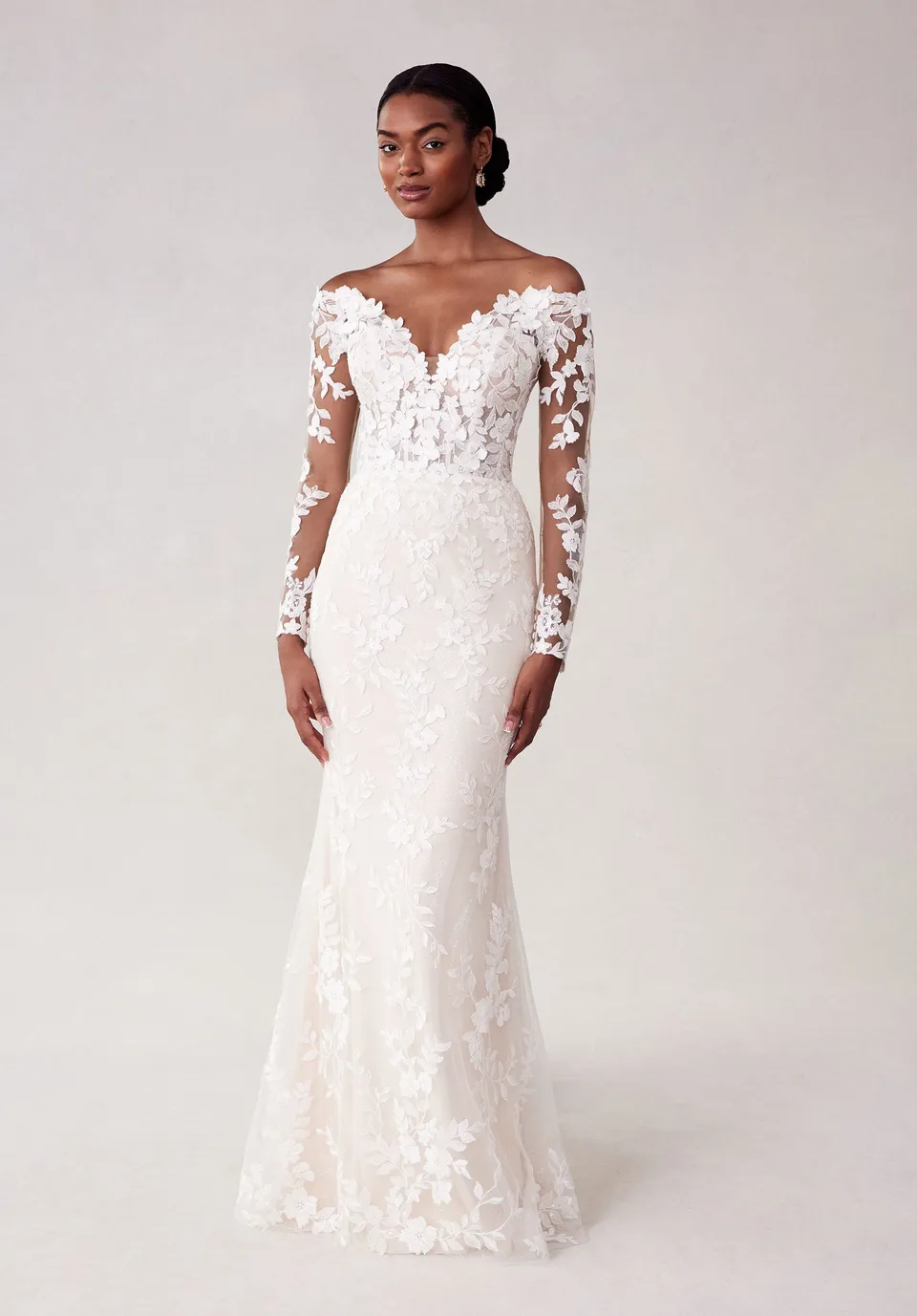 morilee-seely-brautkleid-fit-flare-off-shoulder image 1