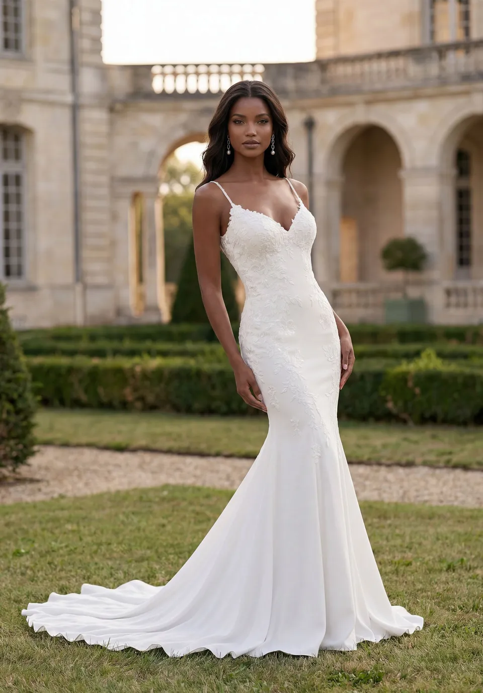 morilee-amaris-brautkleid-stretch-crepe-mit-spitze-ivory-honey image 1