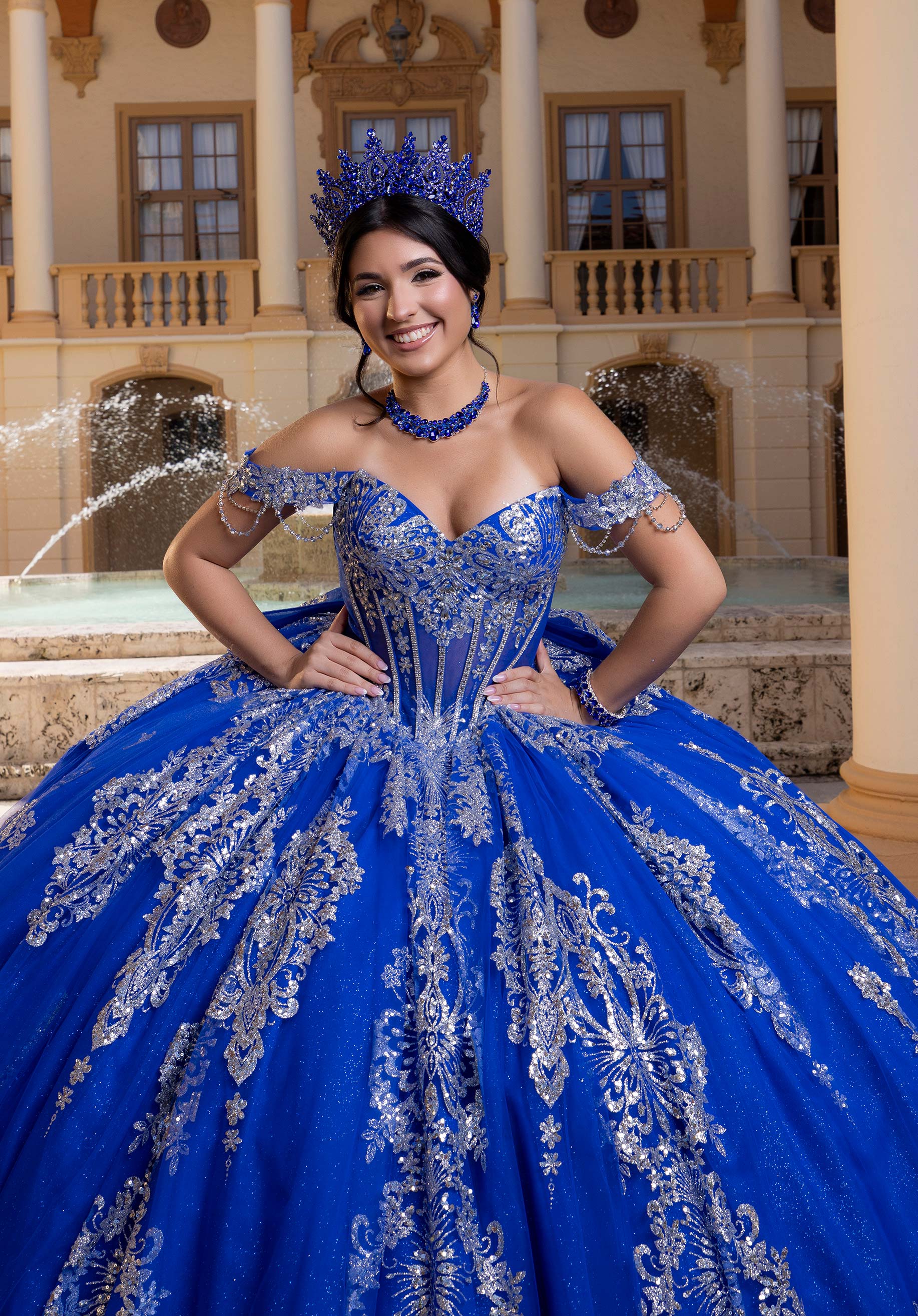 morilee-bonnie-quincea-era-ballkleid-glitzer-t-ll-cat-eye image 2