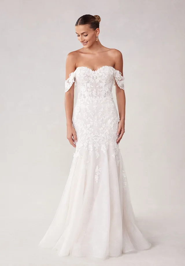 morilee-sylvie-brautkleid-fit-and-flare-mit-corsage-und-rmeln image 1