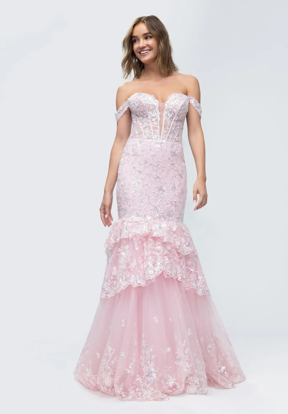 morilee-mermaid-partykleid-sweetheart-glitzer-t-ll image 1